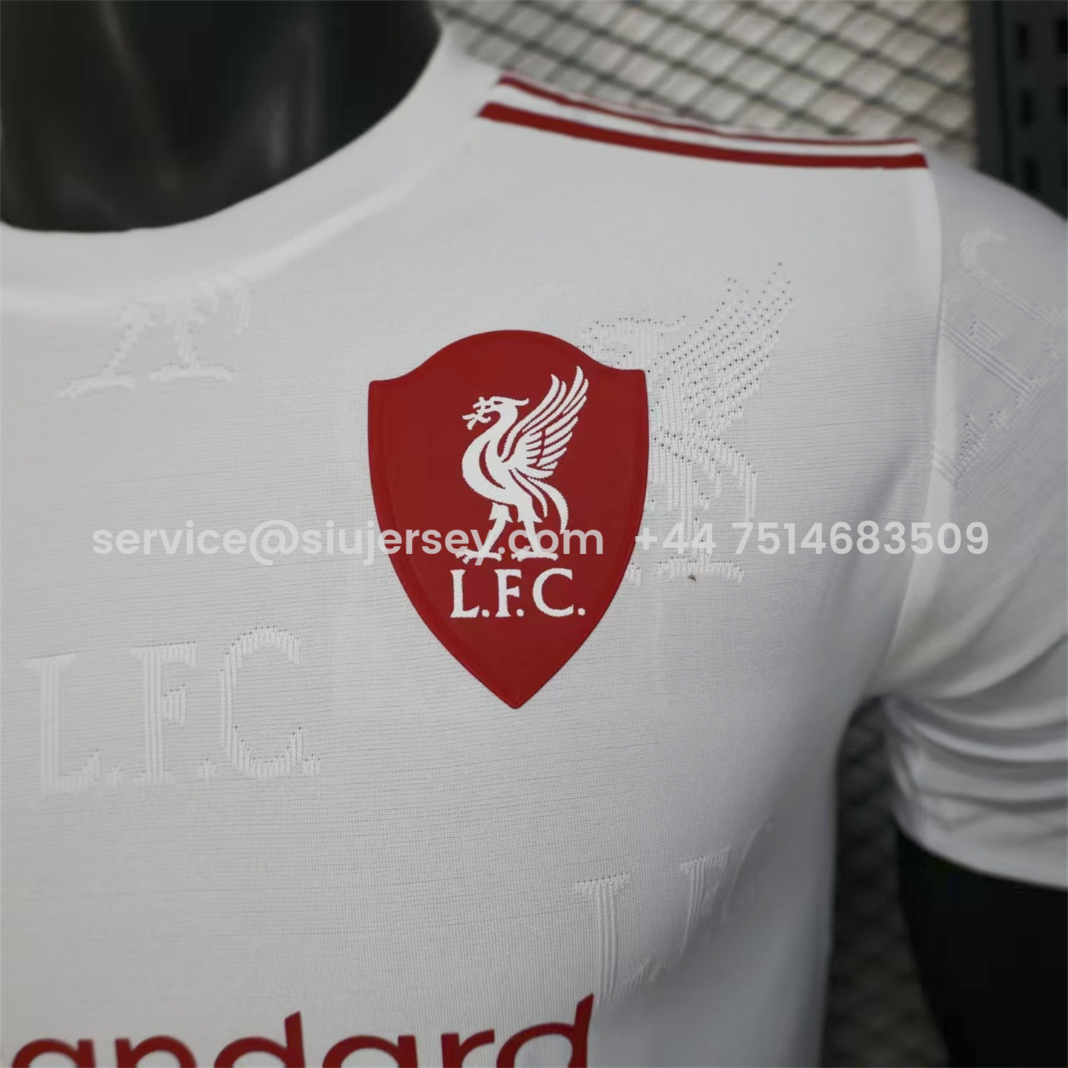 SIUjerseys-Liver.pool 25-26 Red Team Logo Jacquard White Special Jersey - Player Version