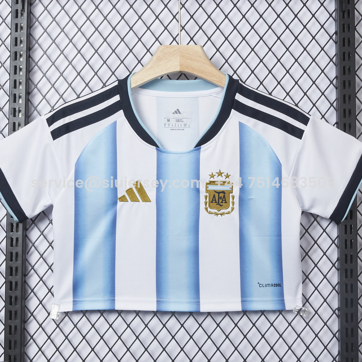 SIUjerseys-Women's Argentina 2026 Home Cropped Jersey