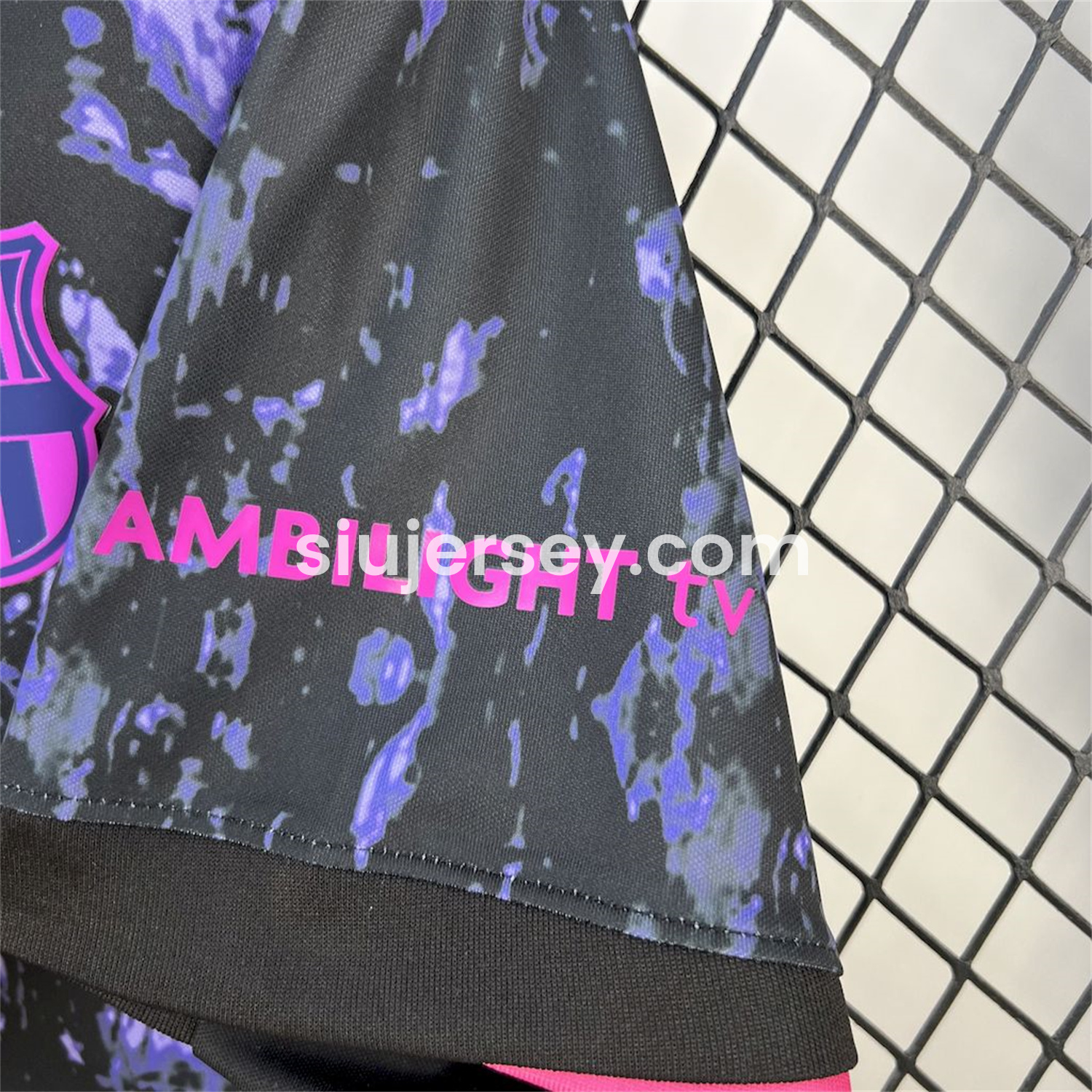 SIUjerseys-Barcelona 25-26 Purple Rock Pattern Jersey - Fans Version