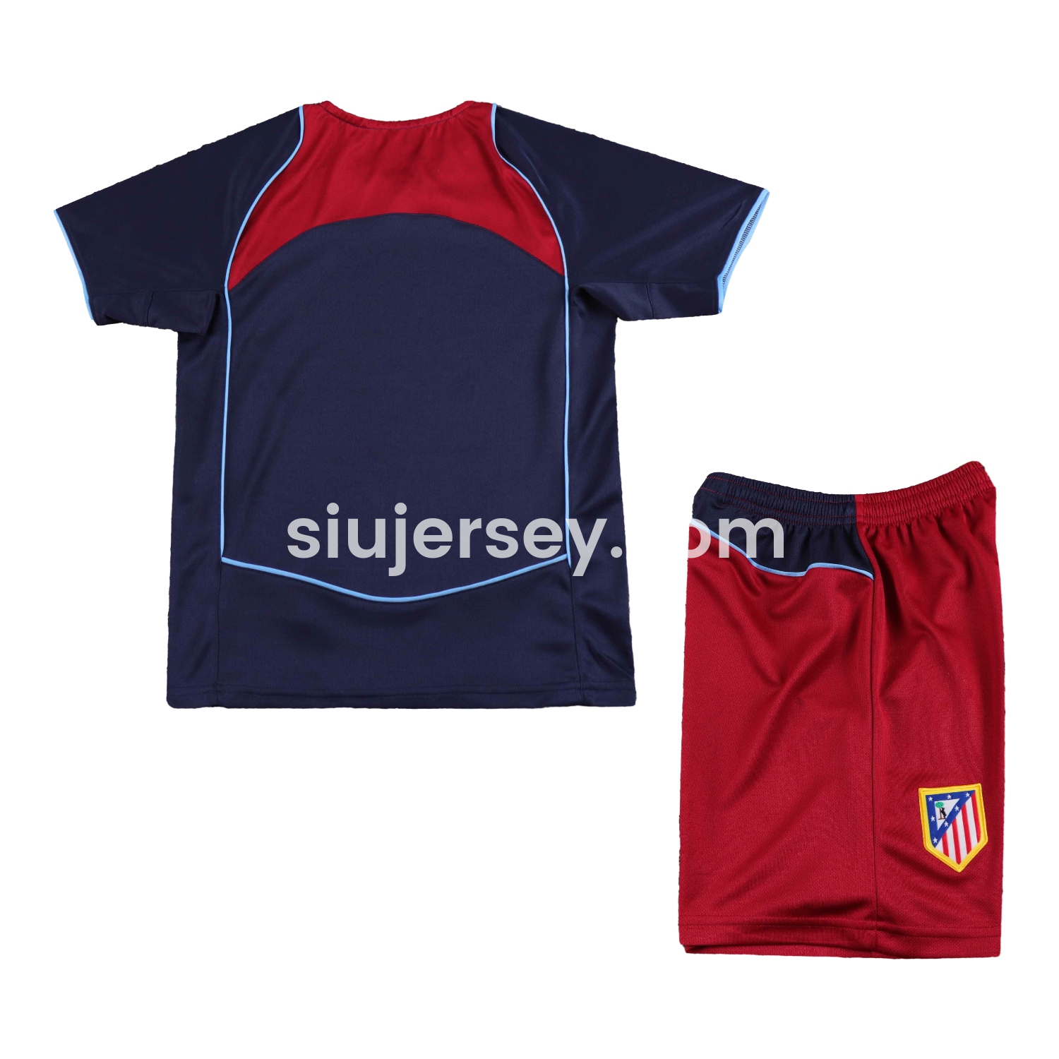 SIUjerseys-Retro Atletico Madrid 2004-05 Away S.p.i.d.e.r M.a.n Special Kids Kit