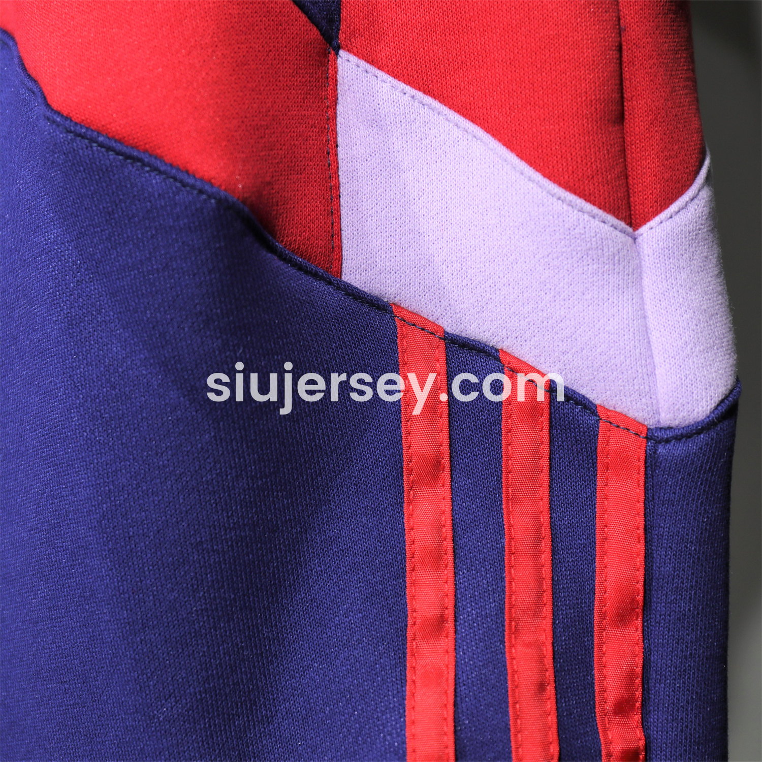 SIUjerseys-Arsenal 2025 Fleece-Lined Training Hoodie Set - Purple & Red Hoodie + Pants