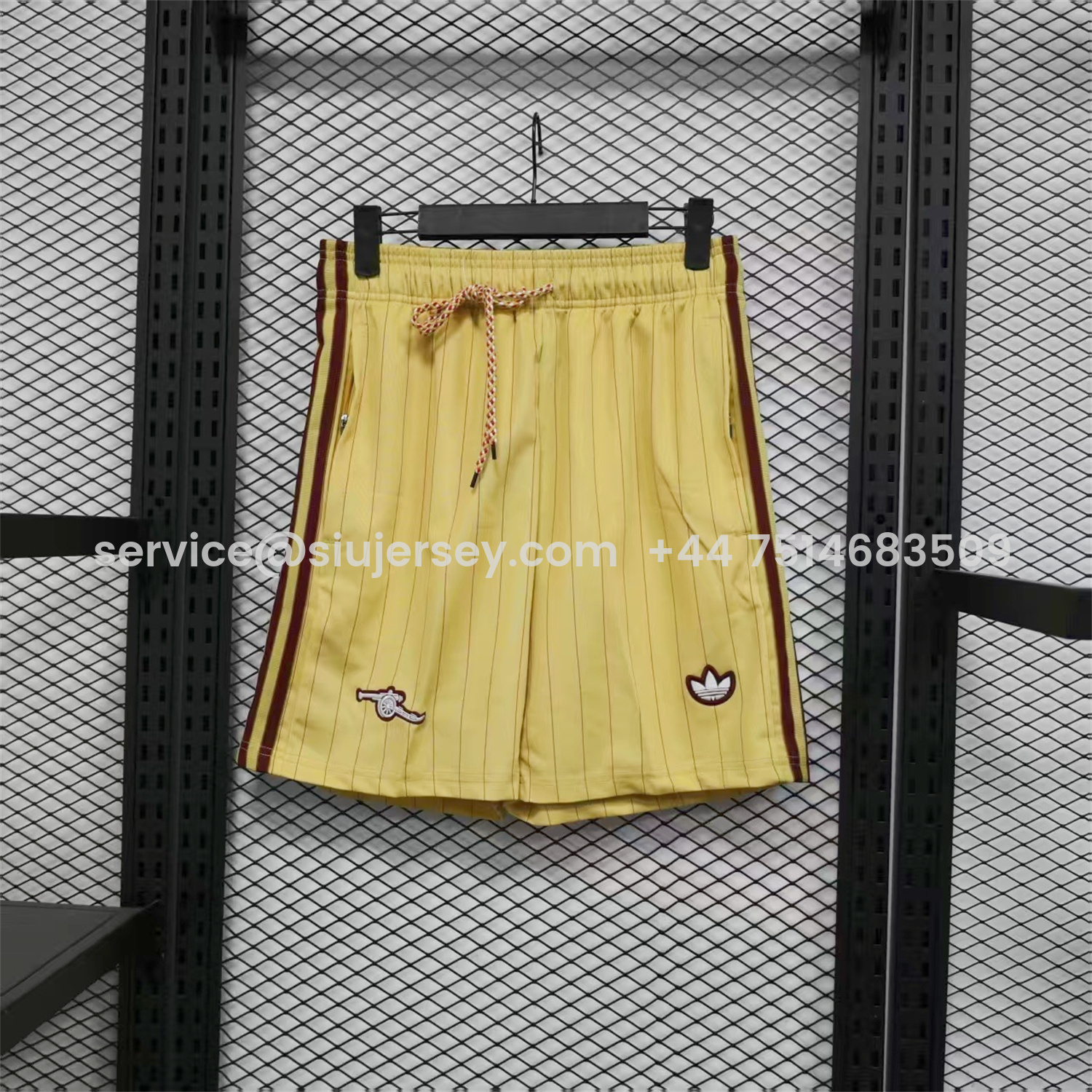 SIUjerseys-Arsenal 25-26 Trefoil Yellow Travel Shorts - Player Version