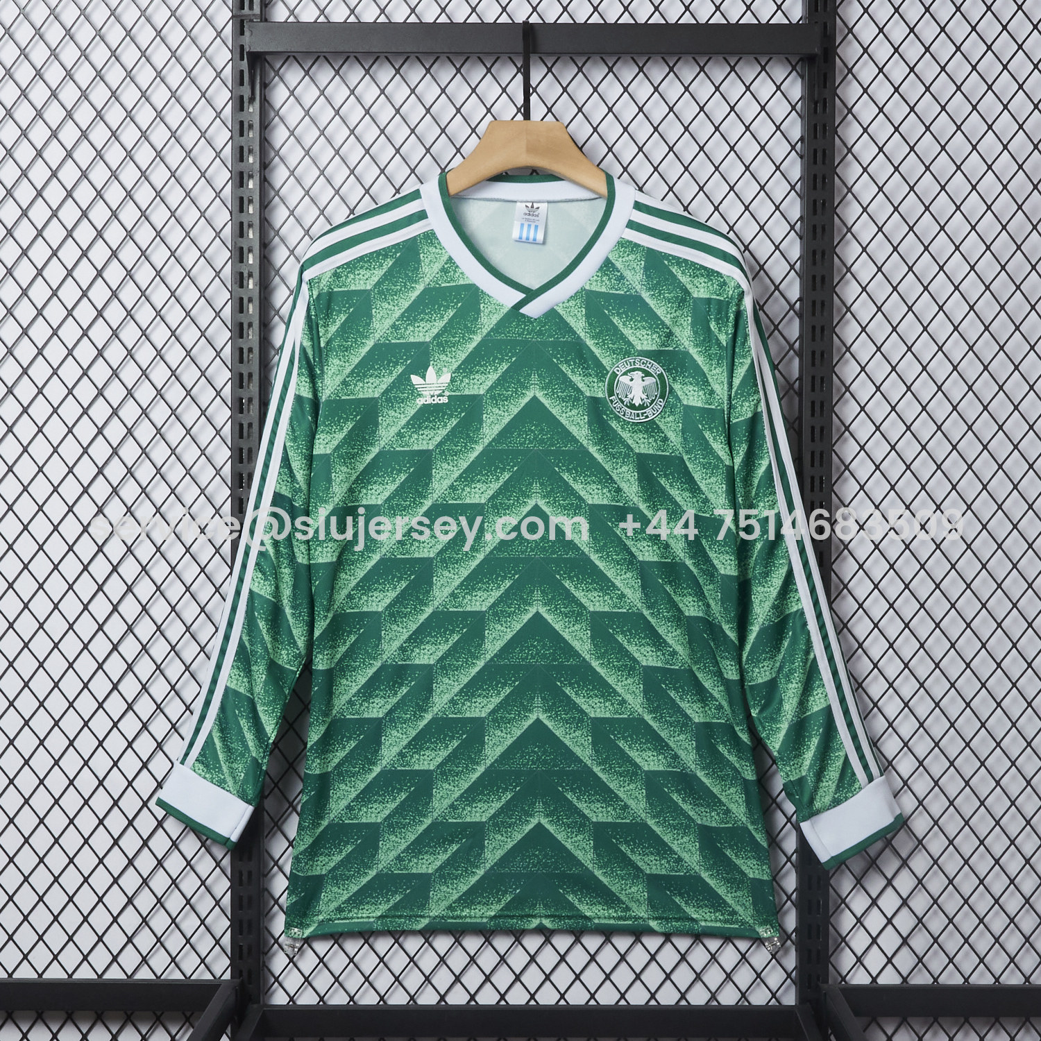 SIUjerseys-Retro Germany 1990 Away Long Sleeves Jersey