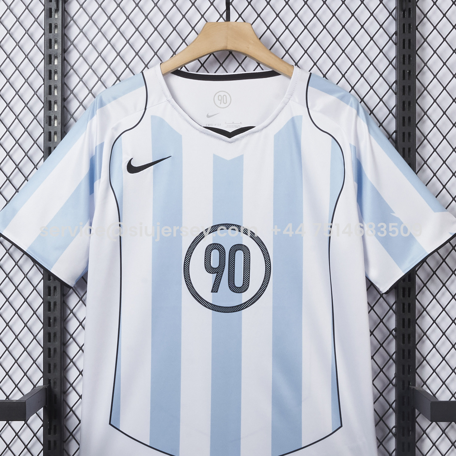 SIUjerseys-Argentina 25-26 Retro Style Total 90 Blue White Jersey - Fans Version