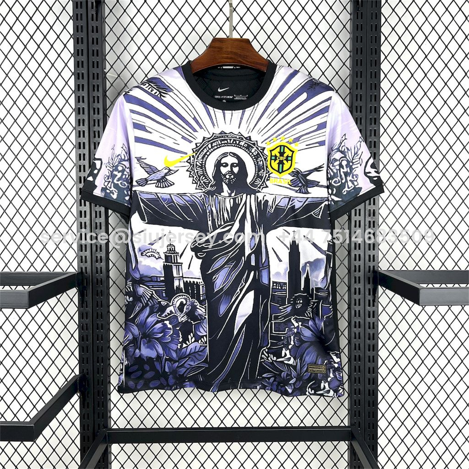 SIUjerseys-Brazil 25-26 Dark Purple Jesus Statue Special Jersey - Fans Version