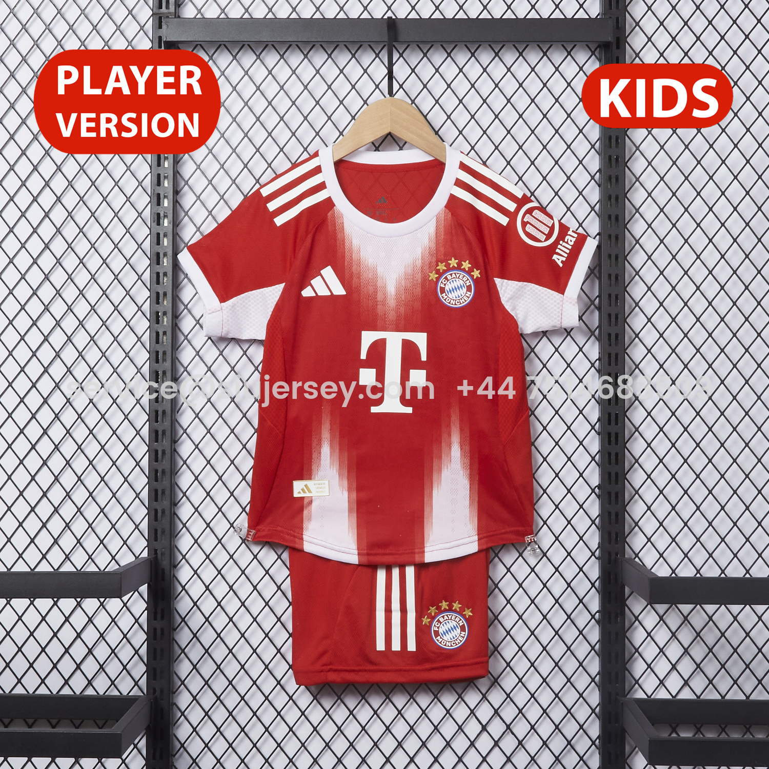 SIUjerseys-Bayern Munich 25-26 Home Kids Kit - Player Version