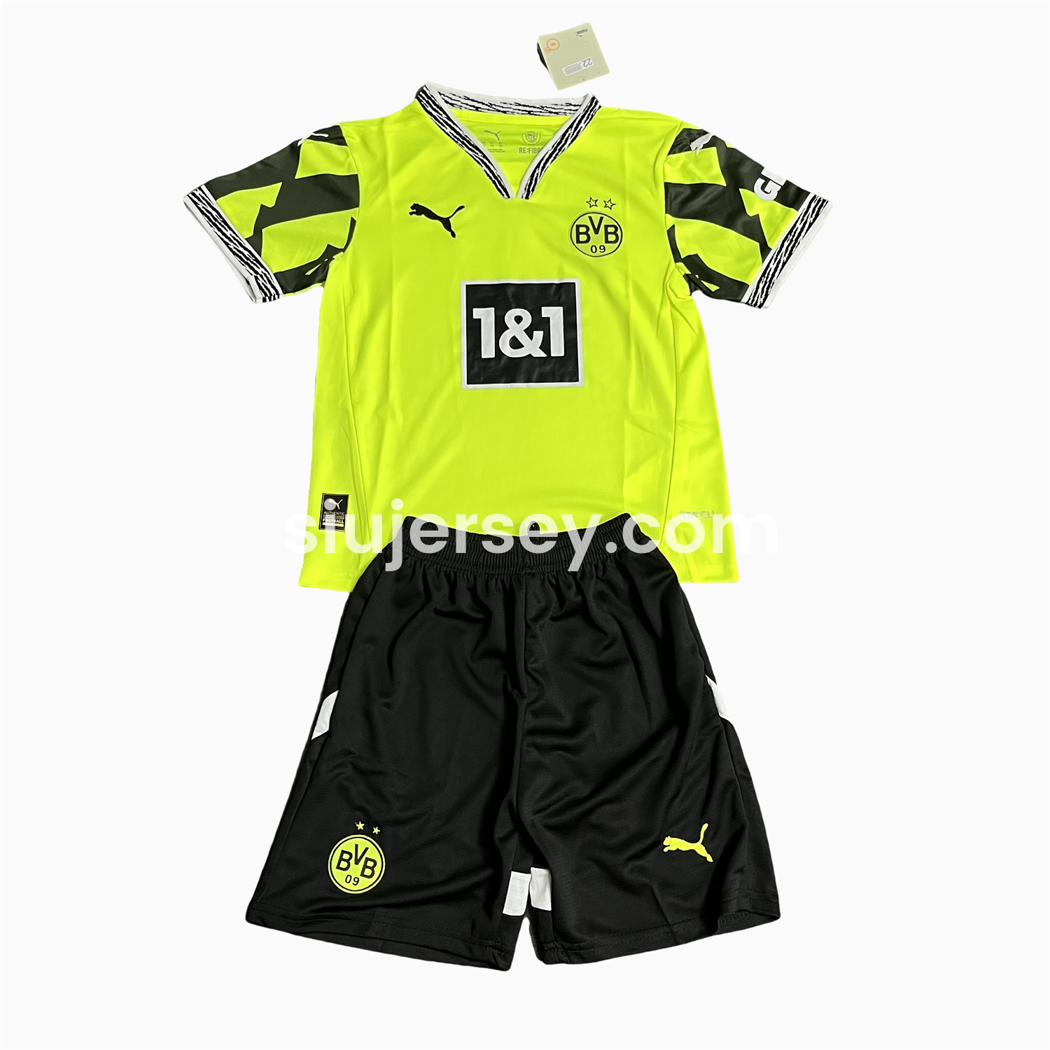 SIUjerseys-Dortmund 24-25 Yellow Alert Special Edition Kids Kit with Black Shorts
