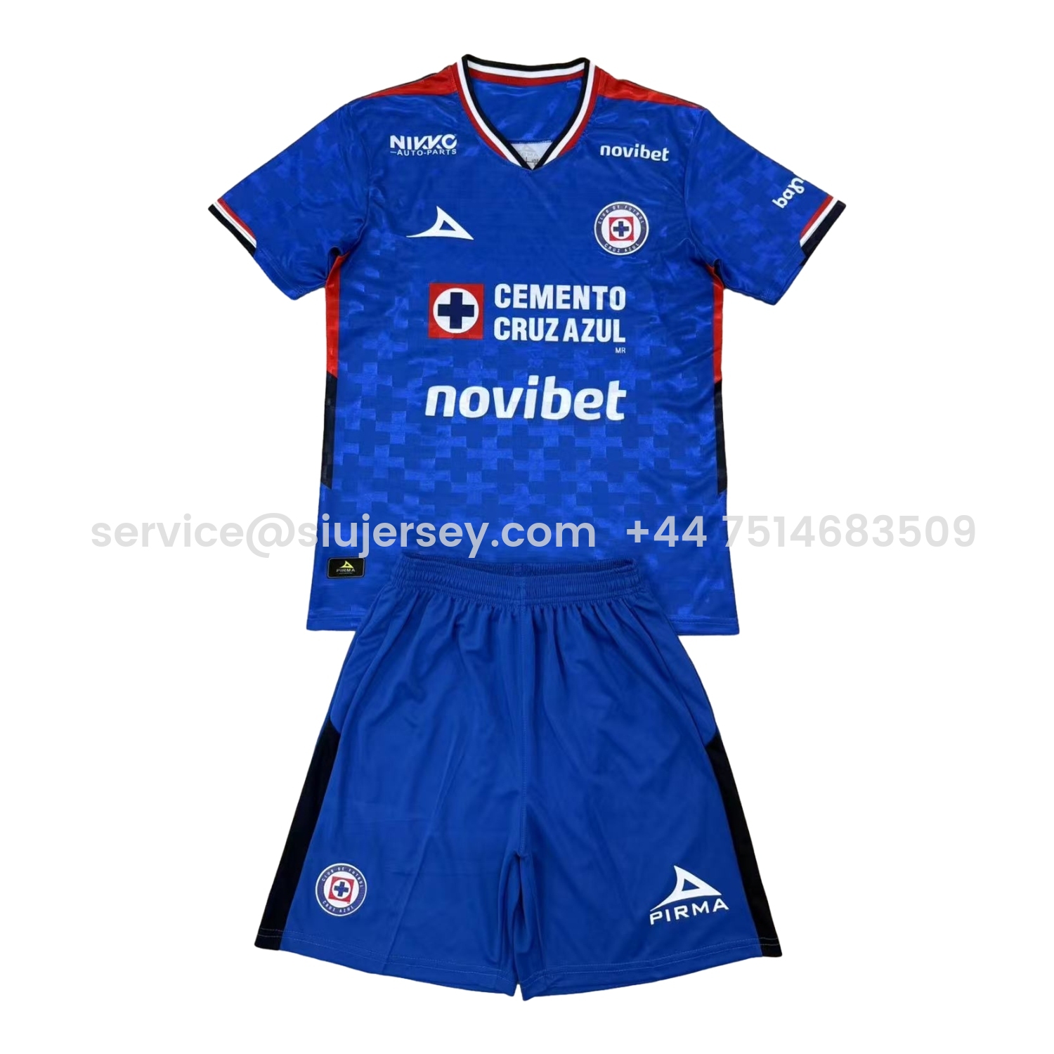 SIUjerseys-Cruz Azul 25-26 Home Blue Men's Adult Jersey Set - Fans Version