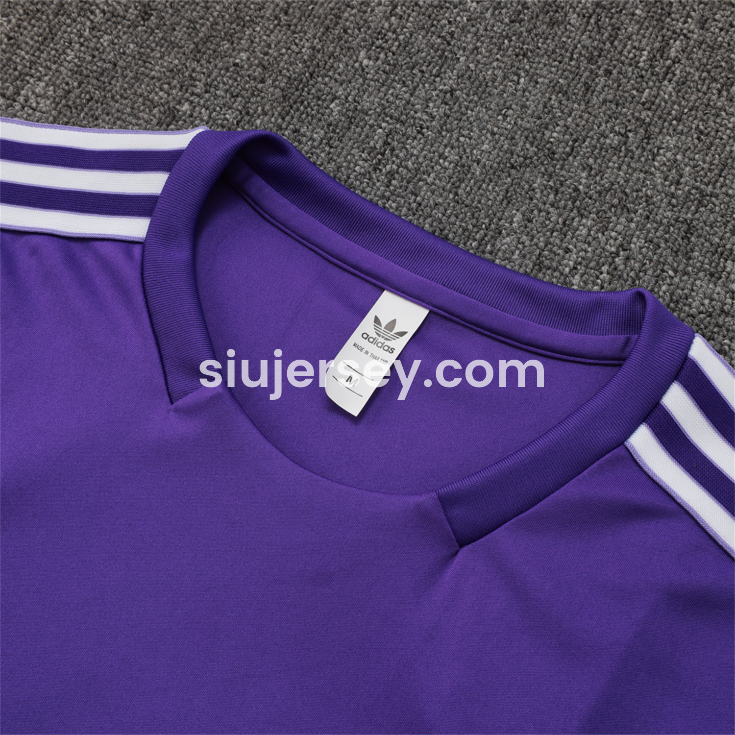 SIUjerseys-Real Madrid 25-26 Throwback Trefoil Vest Training Set - Purple