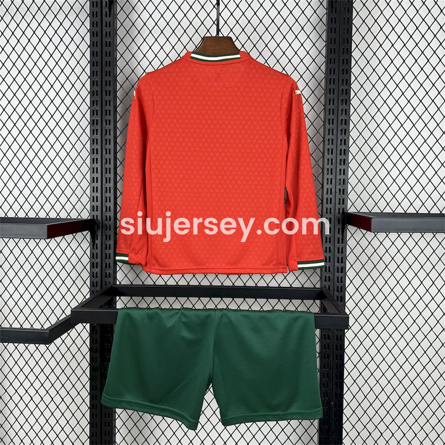 SIUjerseys-Portugal 2025-26 Home Long Sleeves Kids Kit
