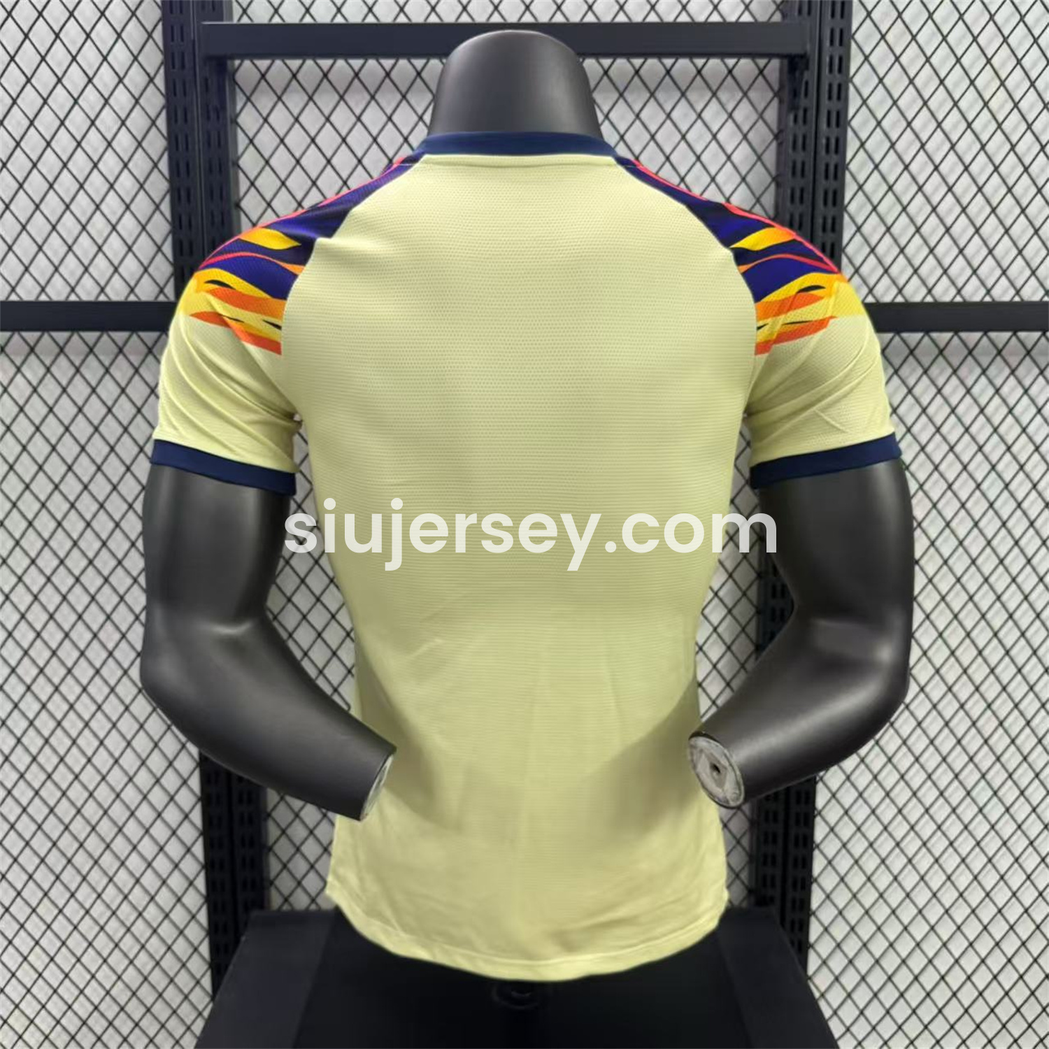 SIUjerseys-Club América 25-26 Blue Neck Light Yellow Special Jersey - Player Version