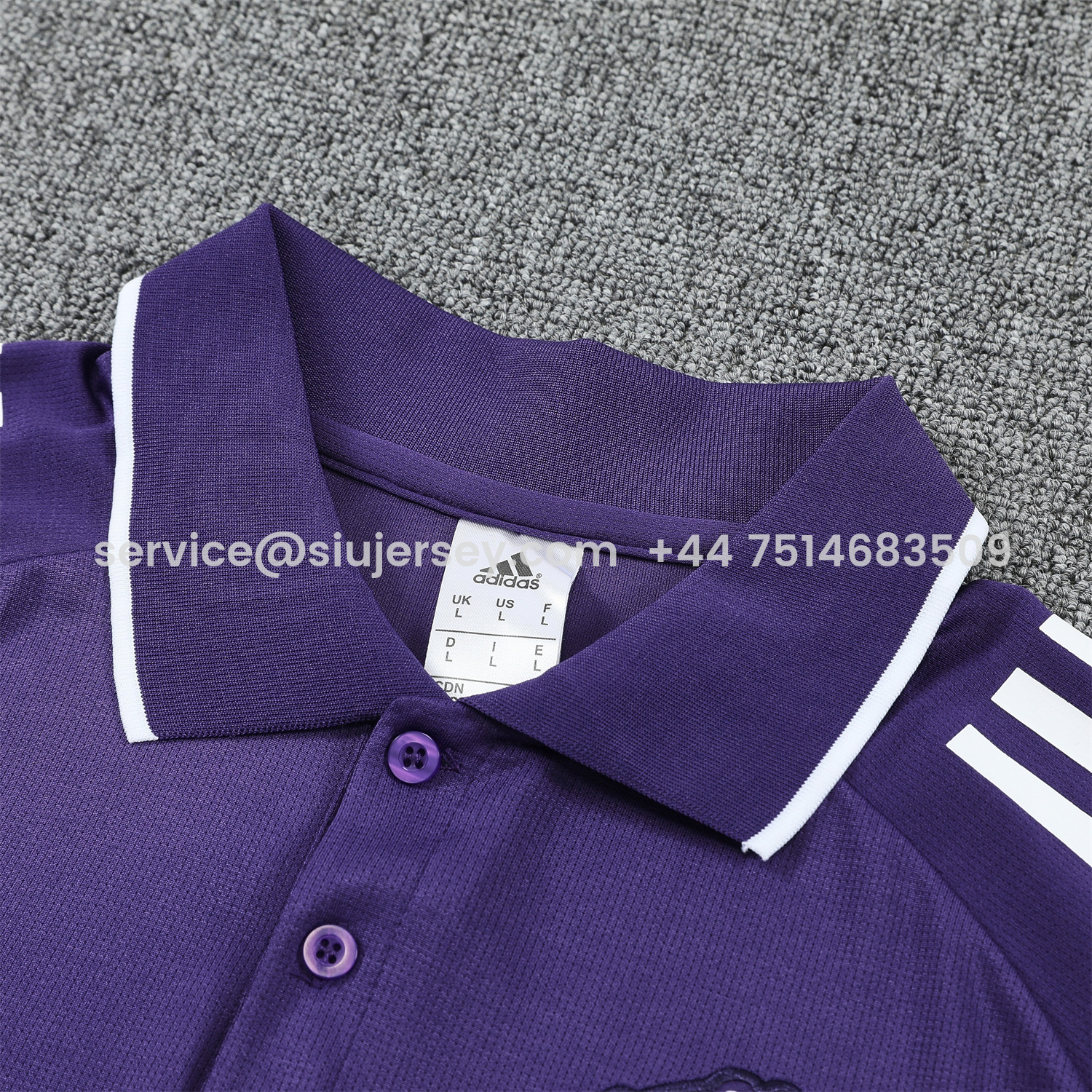 SIUjerseys-Manchester United 25-26 POLO Short-Sleeve Training Set - Purple Top and Black Pants