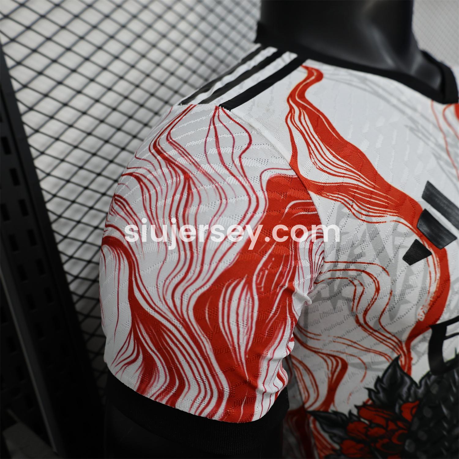 SIUjerseys-Real Madrid 24-25 Black & Red Loong White Jersey - Player Version