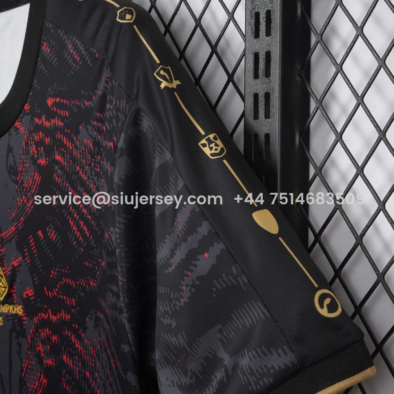 SIUjerseys-Paris Saint-Germain PSG 25-26 Champions League Commemorative Edition Black Red Eiffel Tower T-shirts