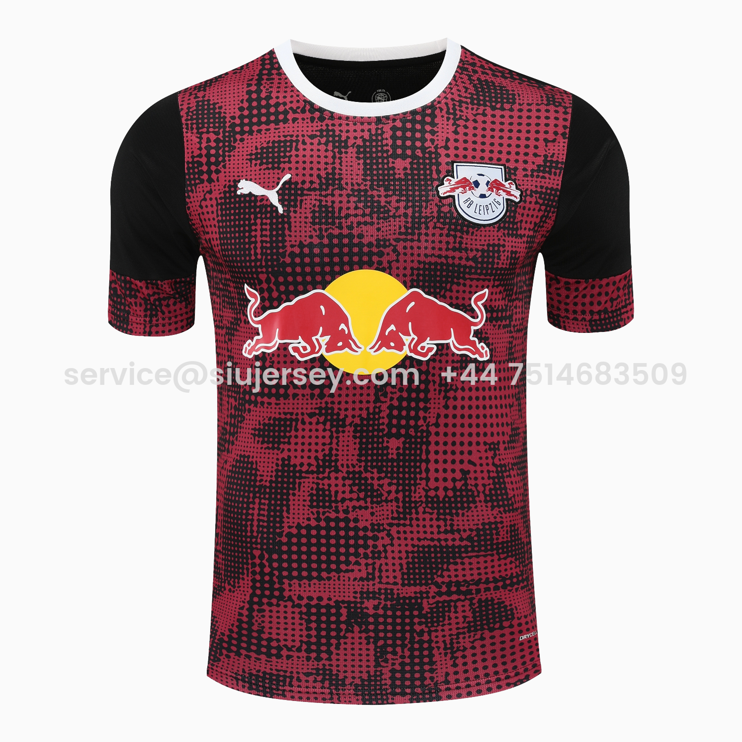 SIUjerseys-RB Leipzig 25-26 Short-Sleeve Training Set- Red Top & Black Shorts