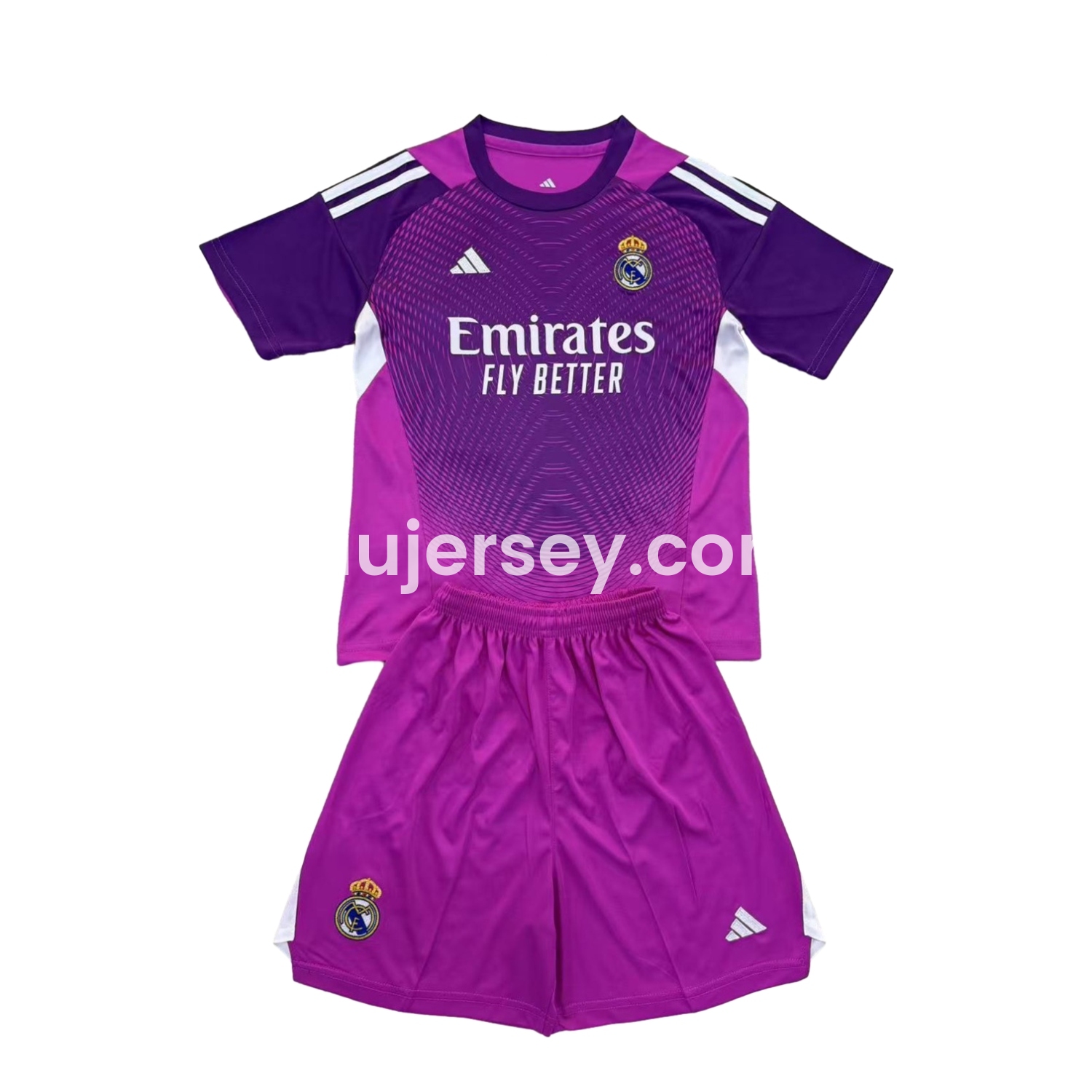 SIUjerseys-Real Madrid 25-26 Purple Goalkeeper Kids Kit