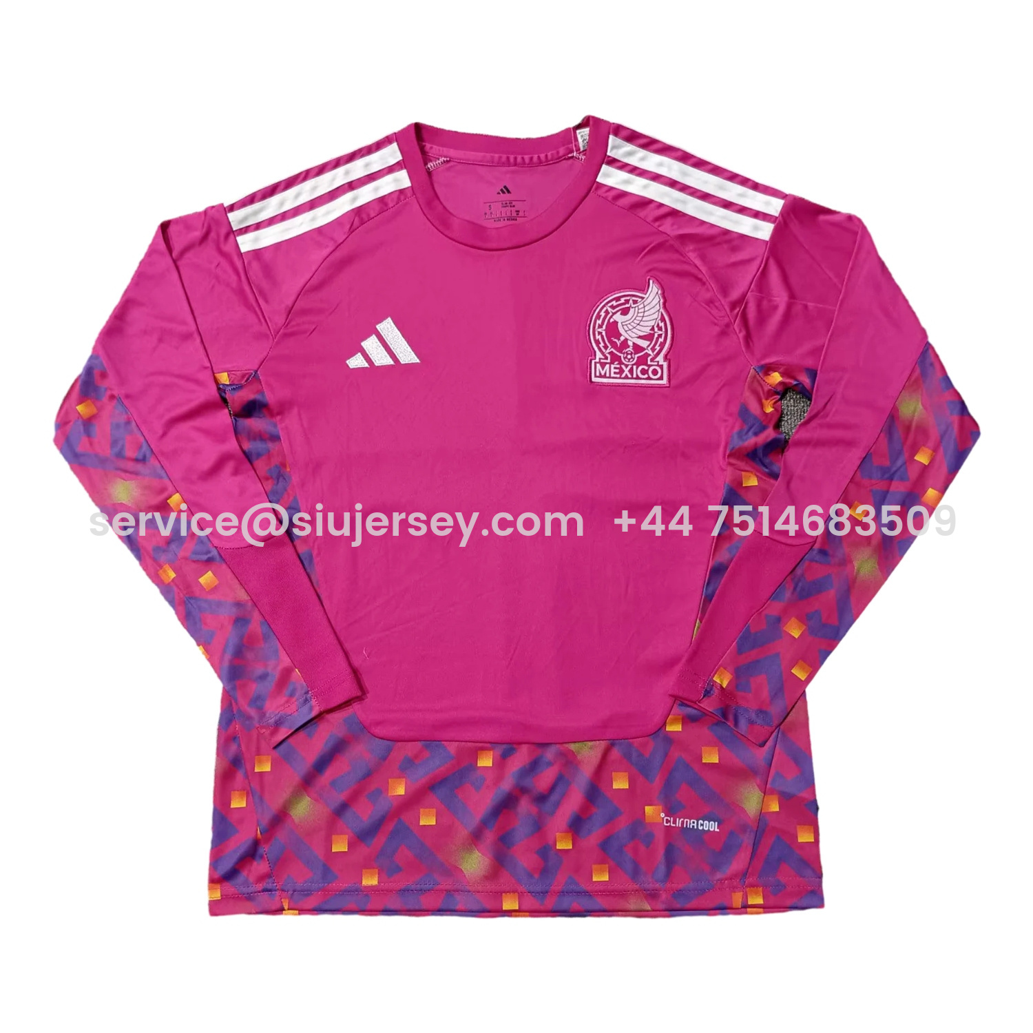 SIUjerseys-Mexico 25-26 Pink Goalkeeper Long Sleeves Jersey (Leaked Version) - Fans Version
