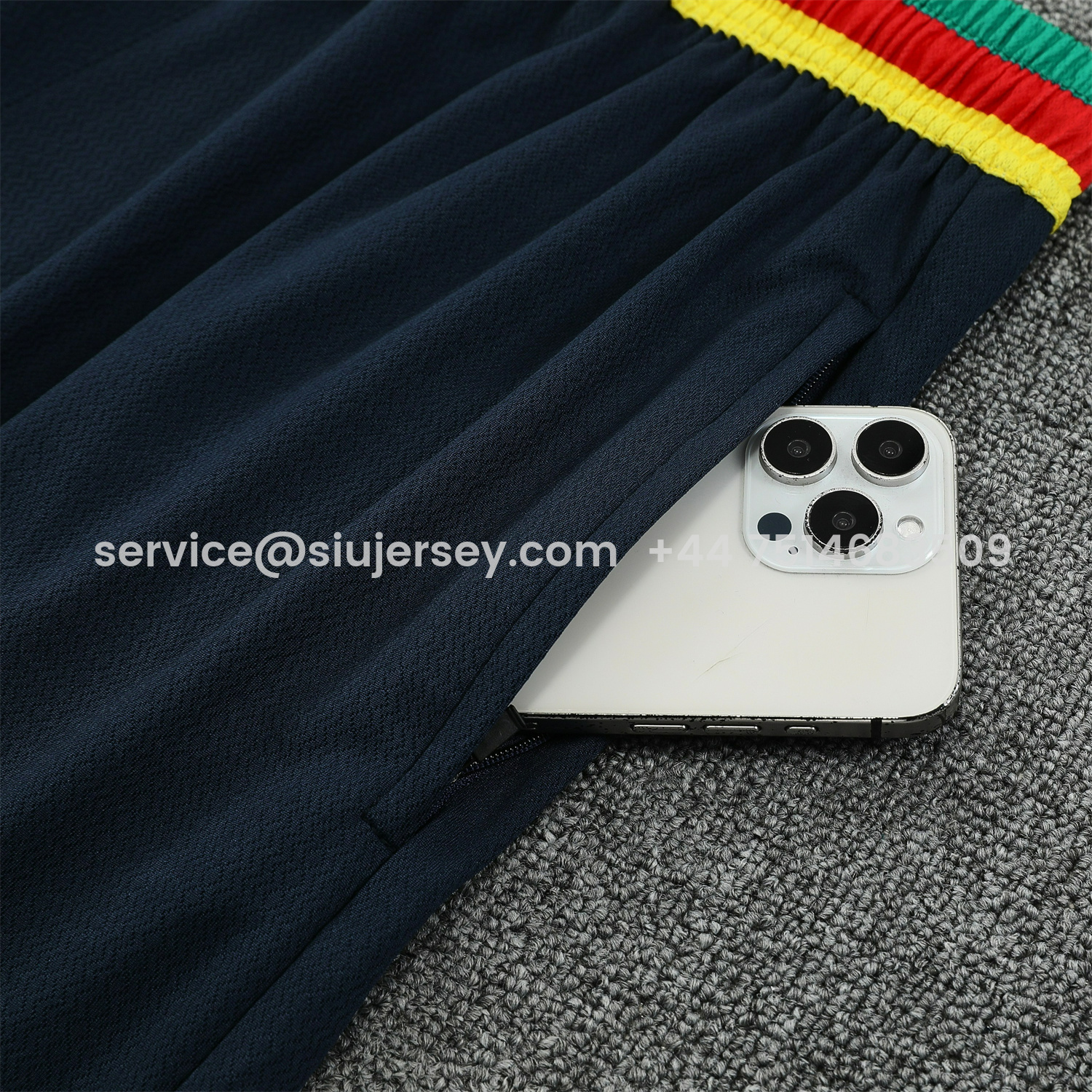 SIUjerseys-Cameroon 25-26 Short-Sleeve Training Set - Deep Blue Top and Shorts