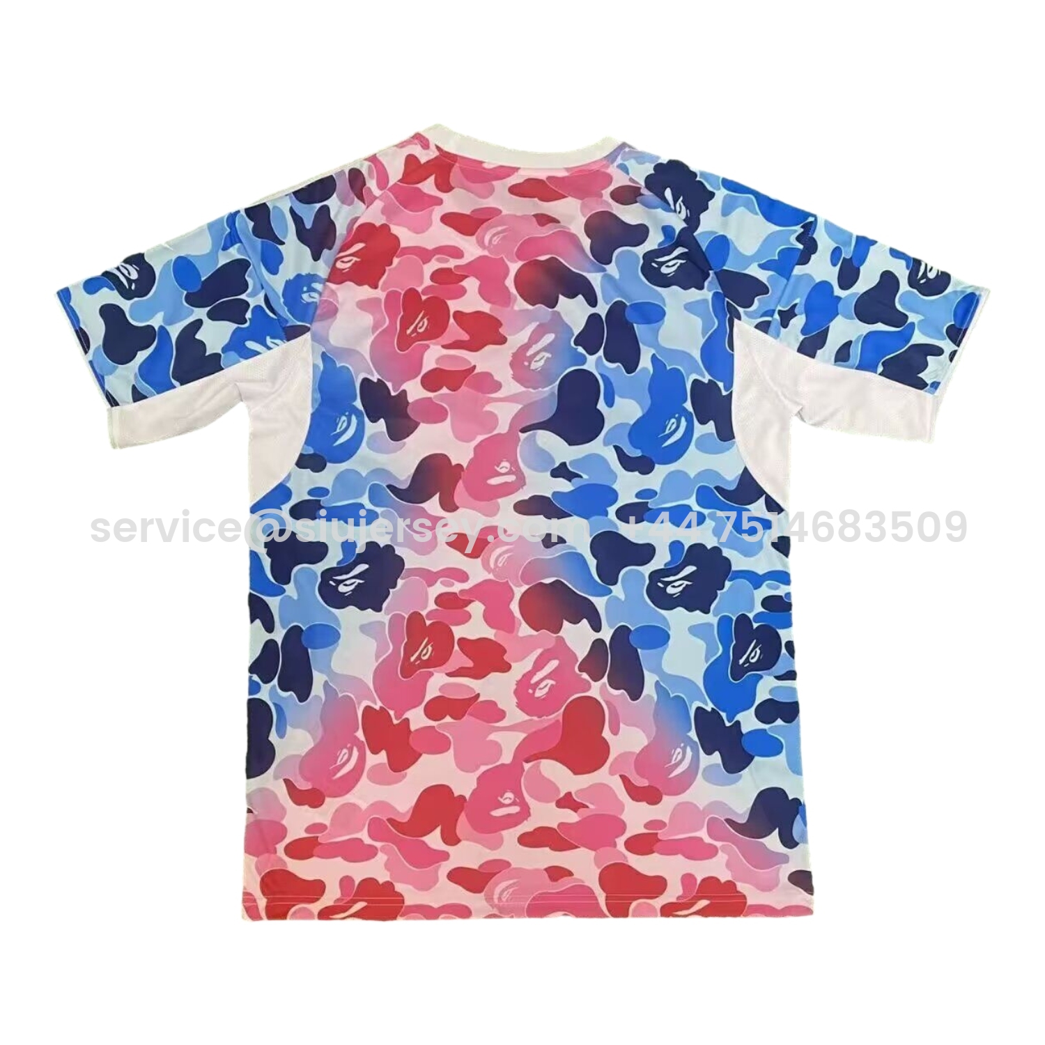 SIUjerseys-Adidas x A Bathing Ape Pink And Blue Camouflage Special Jersey - Fans Version
