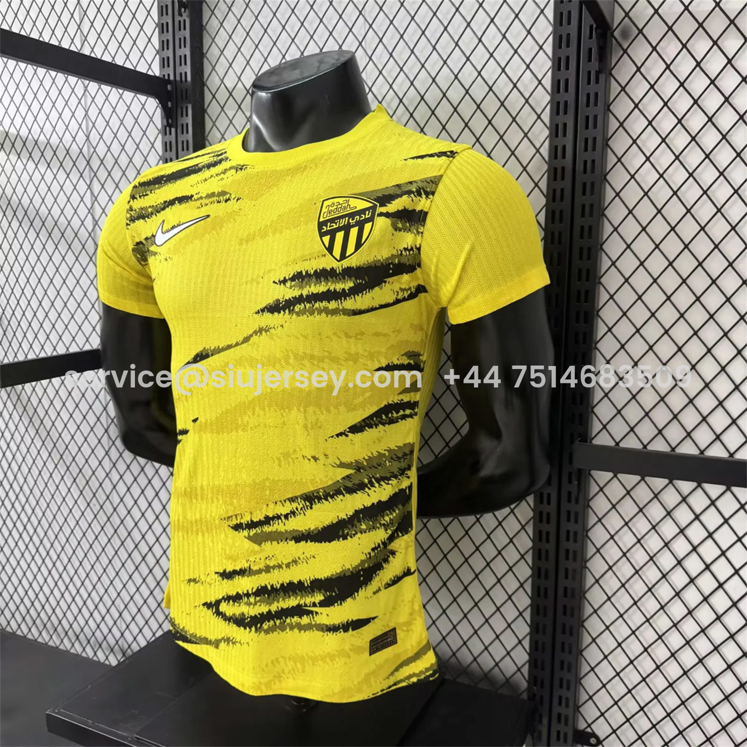 SIUjerseys-Al Ittihad Jeddah United 25-26 Pre-Match Yellow Jersey - Player Version