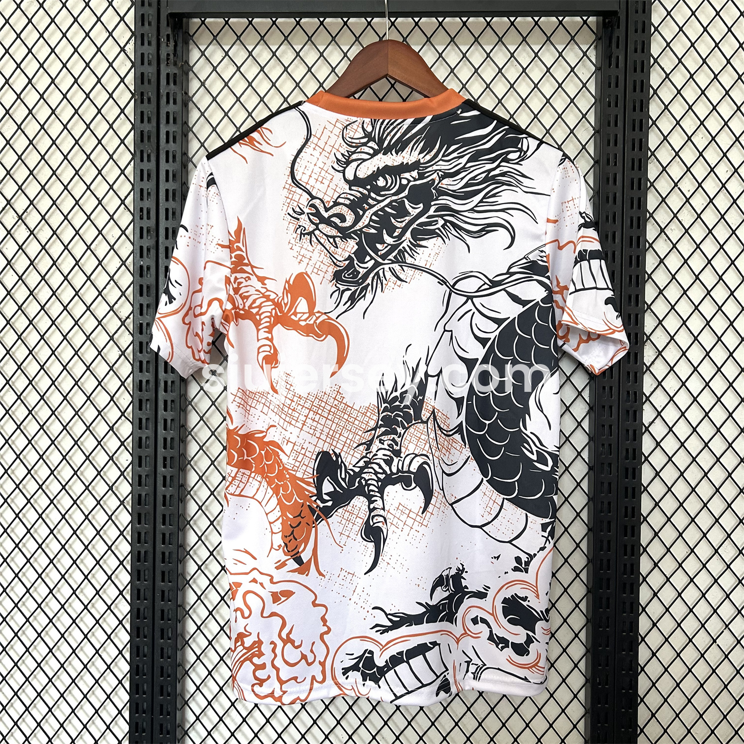 SIUjerseys-Real Madrid 25-26 Black Dragon Orange Dragon White Special Edition Jersey - Fans Version