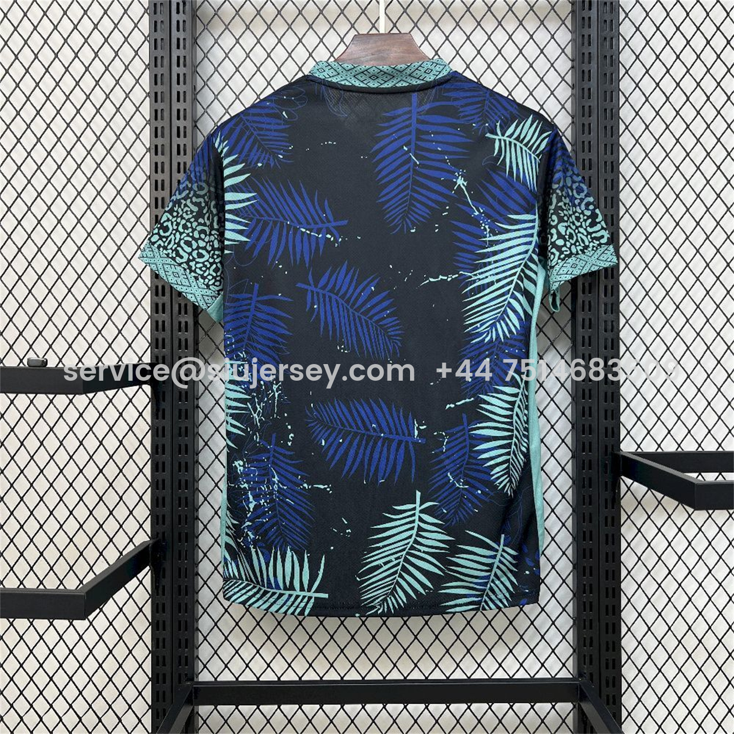 SIUjerseys-Brazil 2026 Blue Leopard Special Jersey - Fans Version