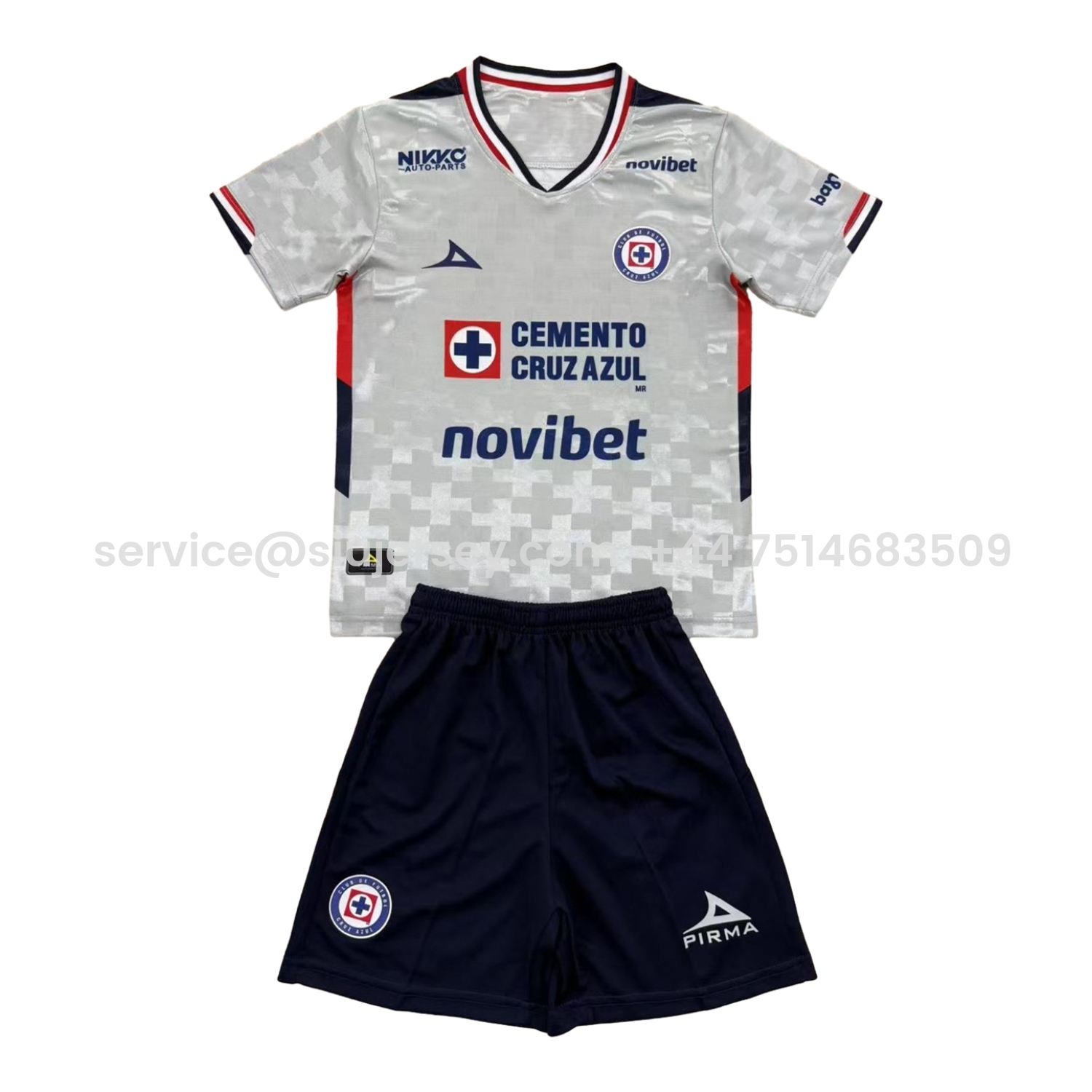 SIUjerseys-Cruz Azul 25-26 Away Blue Men's Adult Jersey Set - Fans Version