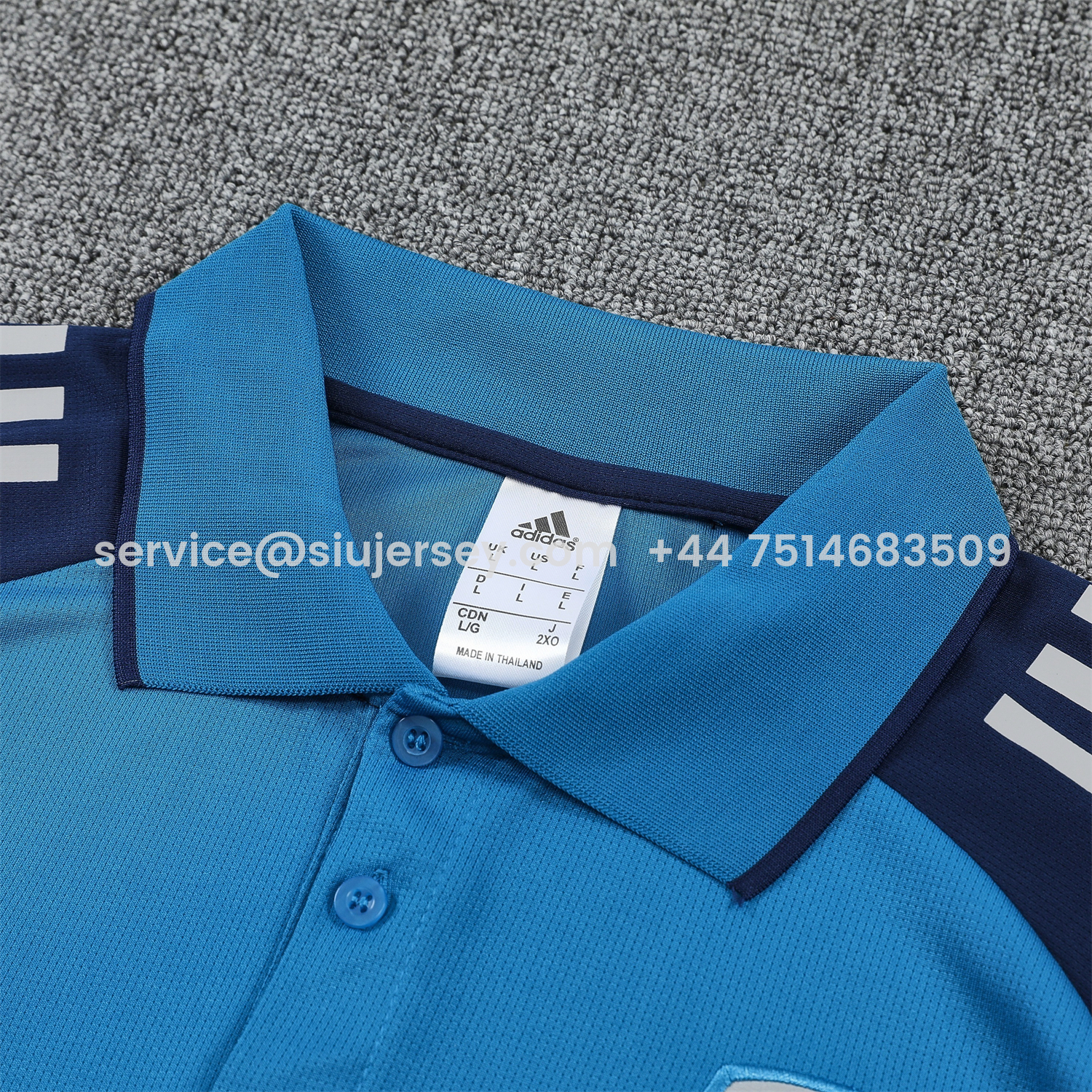 SIUjerseys-Arsenal 25-26 POLO Short-Sleeve Training Set - Royal Blue Top and Deep Blue Pants