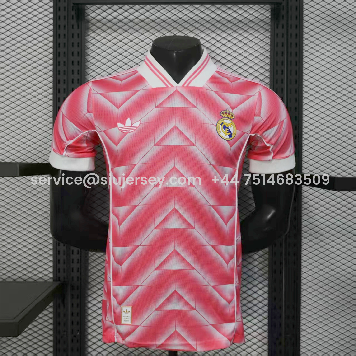 SIUjerseys-Real Madrid 25-26 Refracted Pink Light White Special Jersey - Player Version