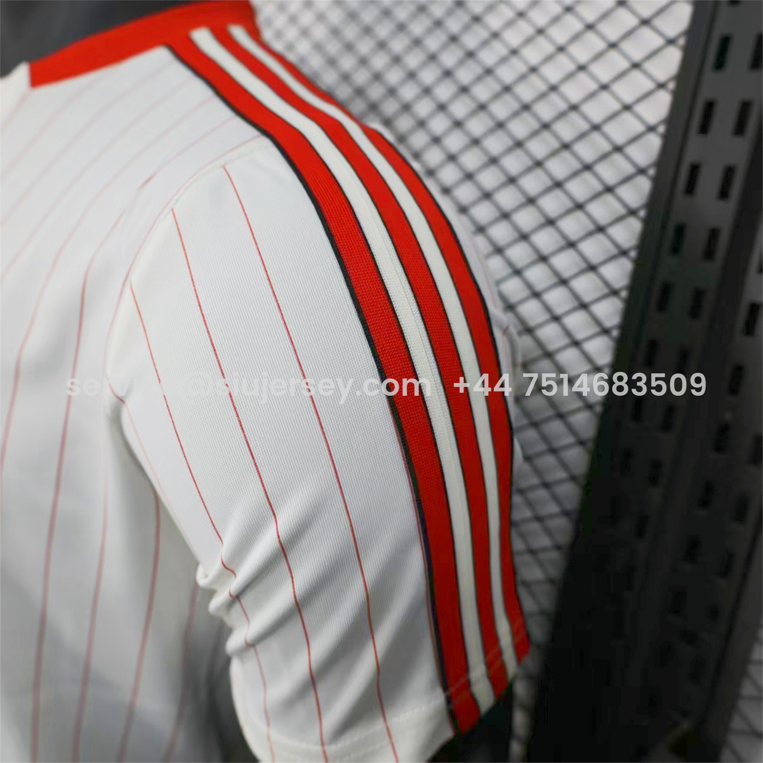 SIUjerseys-Benfica 25-26 Trefoil Red Lines White Travel Jersey - Player Version