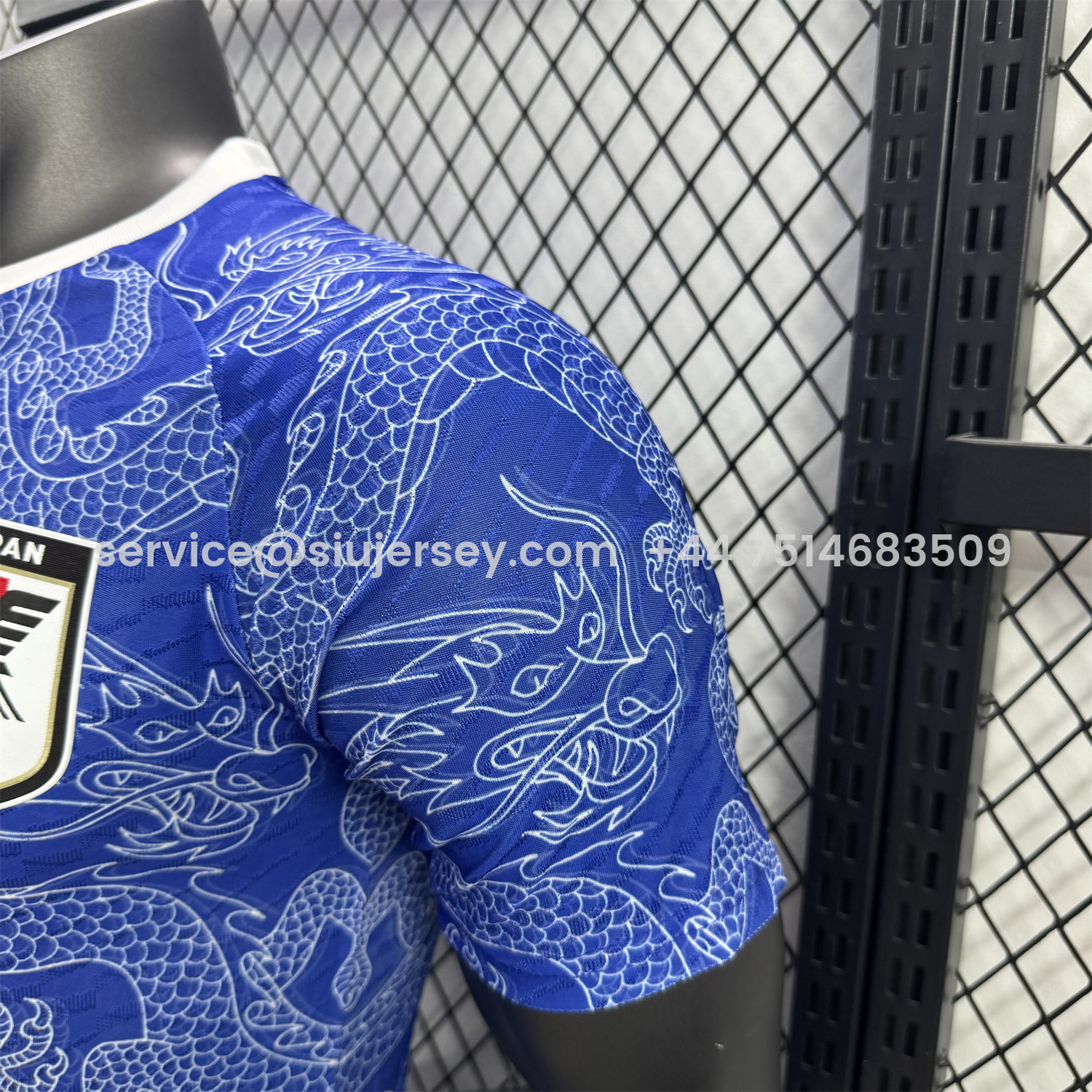 SIUjerseys-Japan 25-26 White Dragon Pattern Blue Special Jersey - Player Version