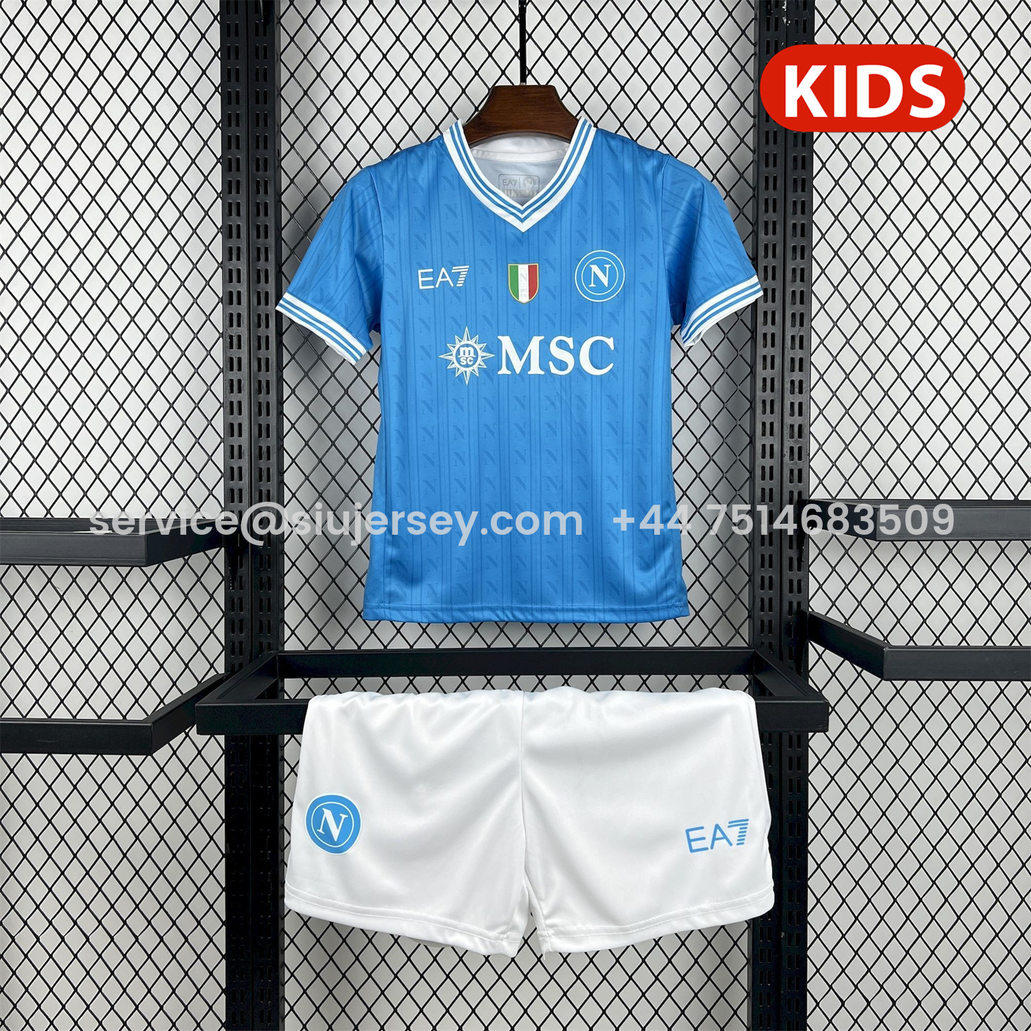 SIUjerseys-Napoli 25-26 Home Kids Kit