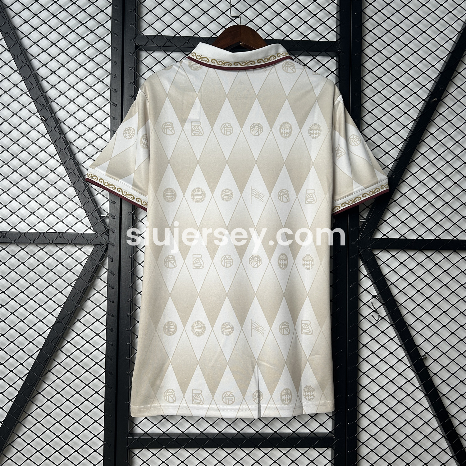 SIUjerseys-Bayern Munich 2025 125th Anniversary Diamond Pattern Special Edition Jersey - Fans Version