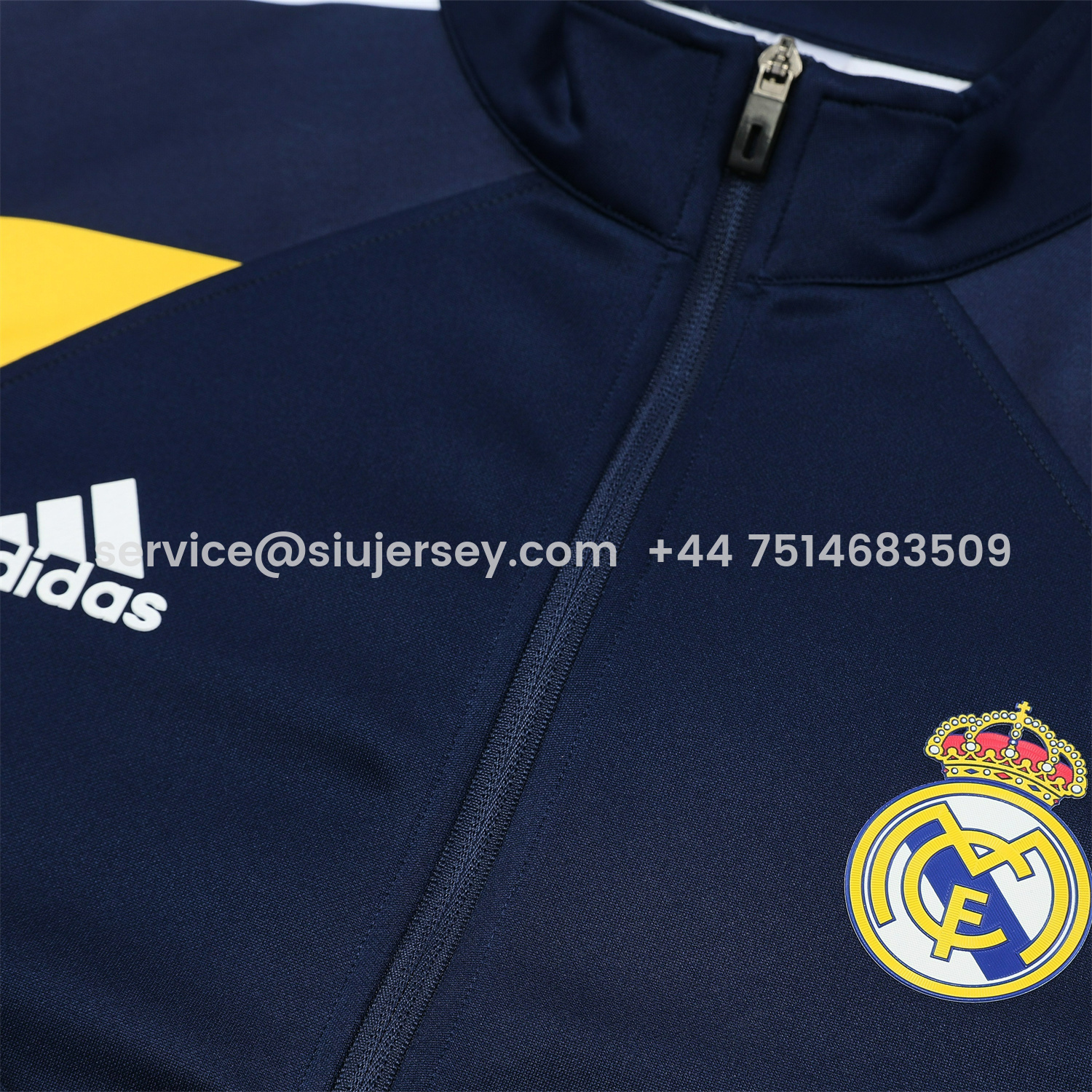 SIUjerseys-Real Madrid 25-26 Jacket Training Tracksuit - Deep Blue Jackets & Deep Blue Pants