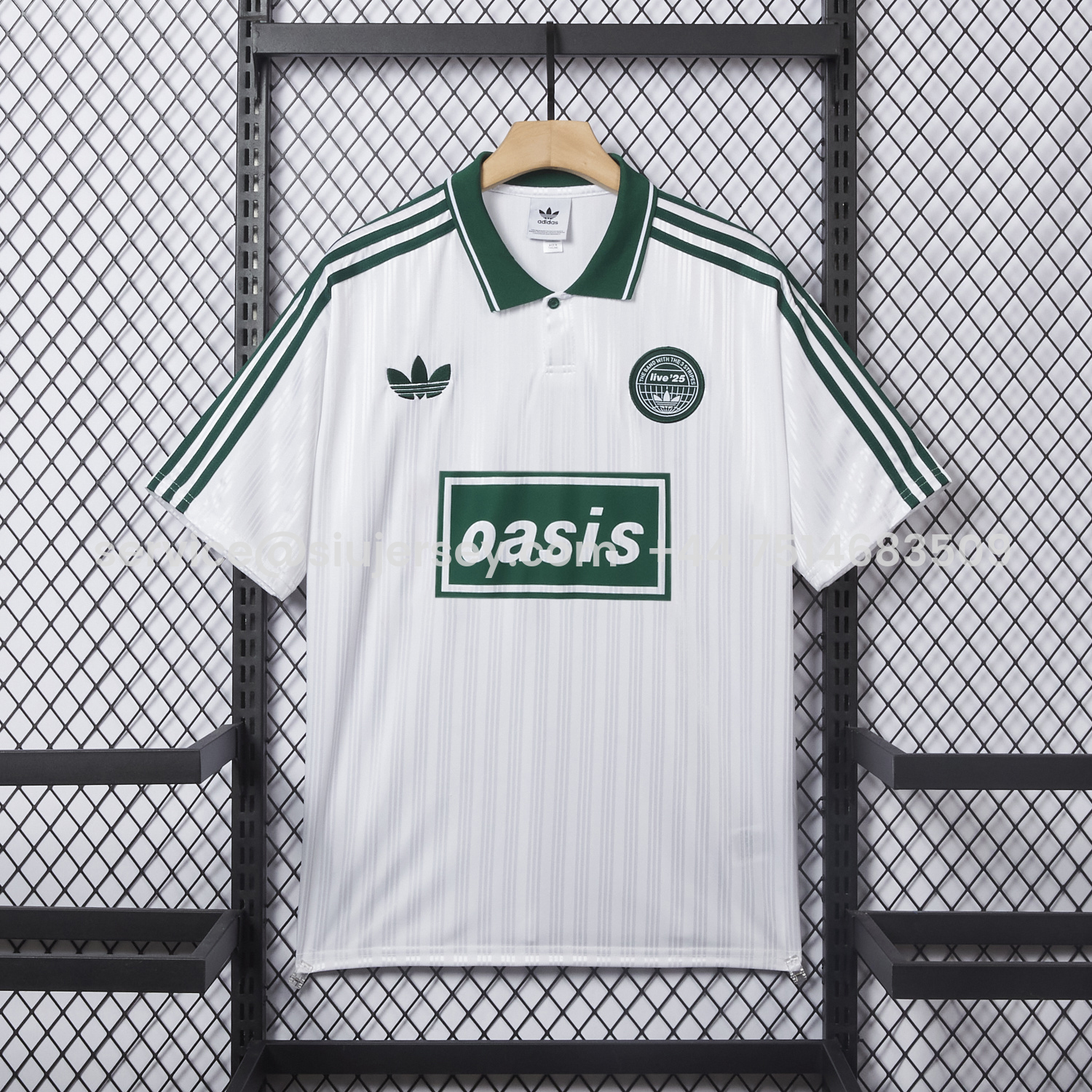 SIUjerseys-Bohemian 25-26 Oasis Originals Tour Light White Jersey With Number 25 - Fans Version