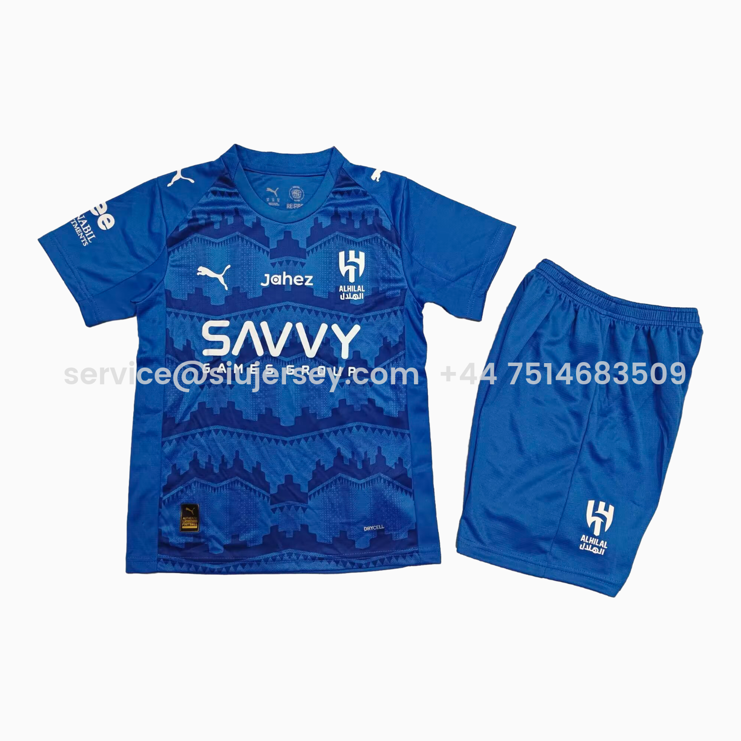 SIUjerseys-Al Hilal Riyadh Crescent 25-26 Home Kids Kit