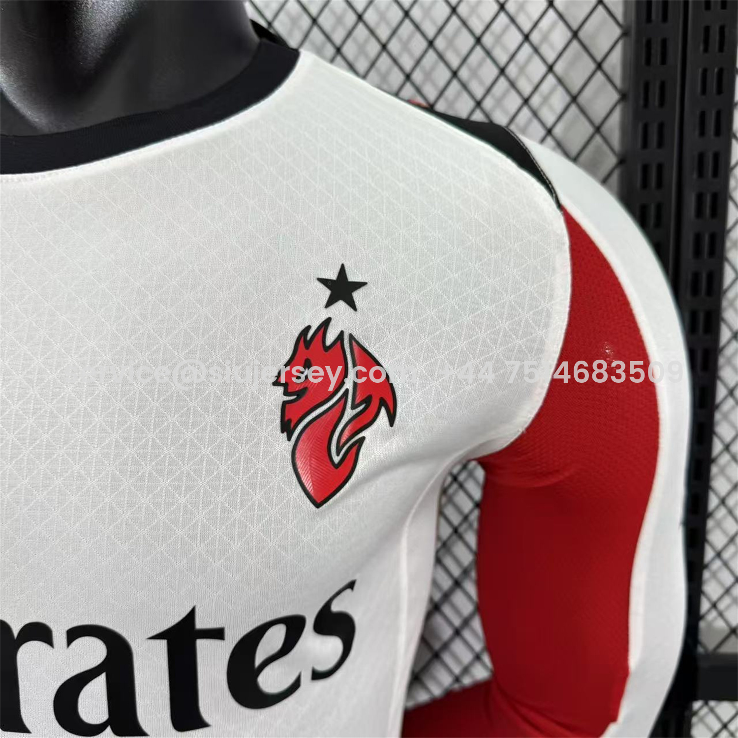 SIUjerseys-AC Milan 25-26 Away White Long Sleeves Jersey - Player Version
