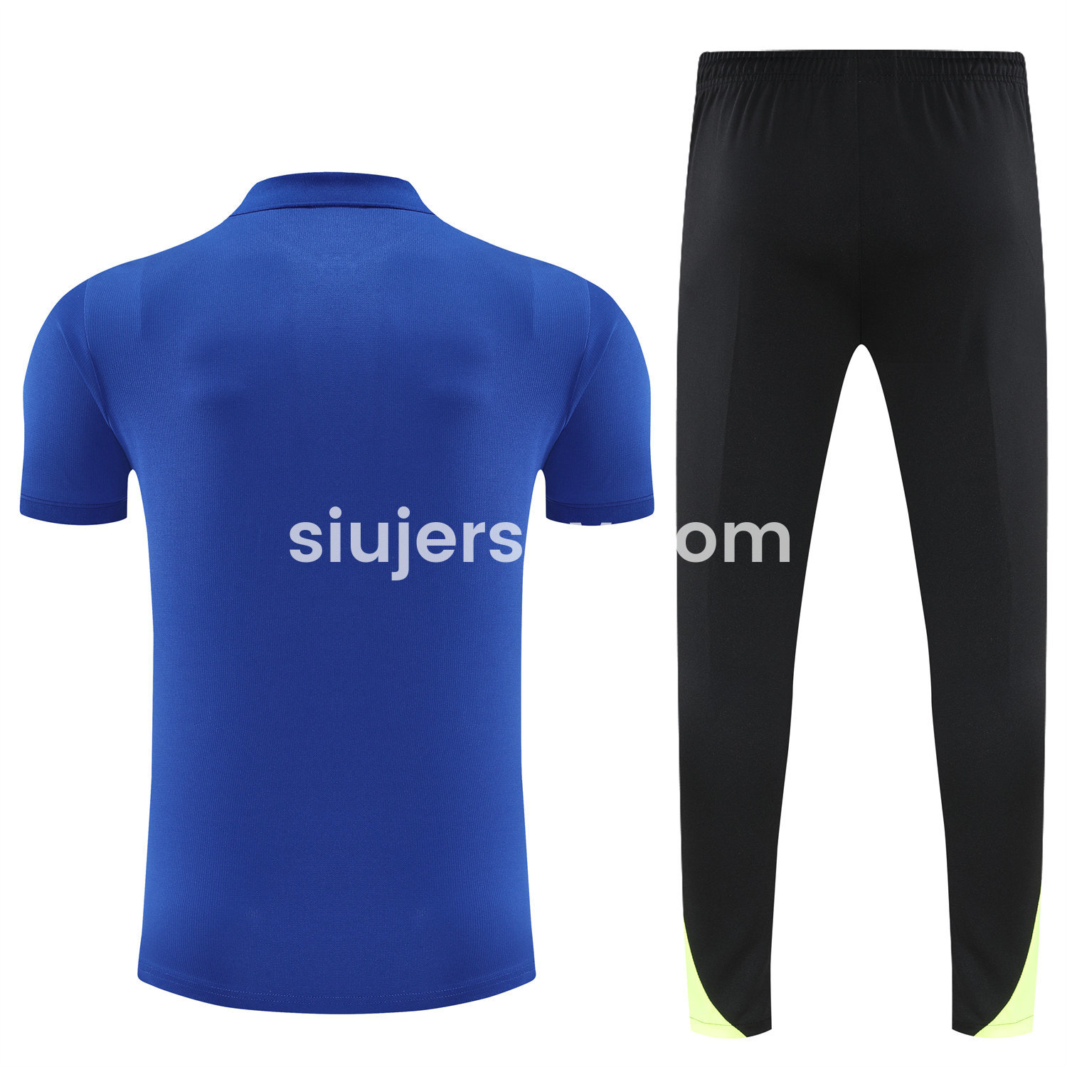 SIUjerseys-Barcelona 25-26 POLO Short-Sleeve Training Set - Blue Top and Black Pants