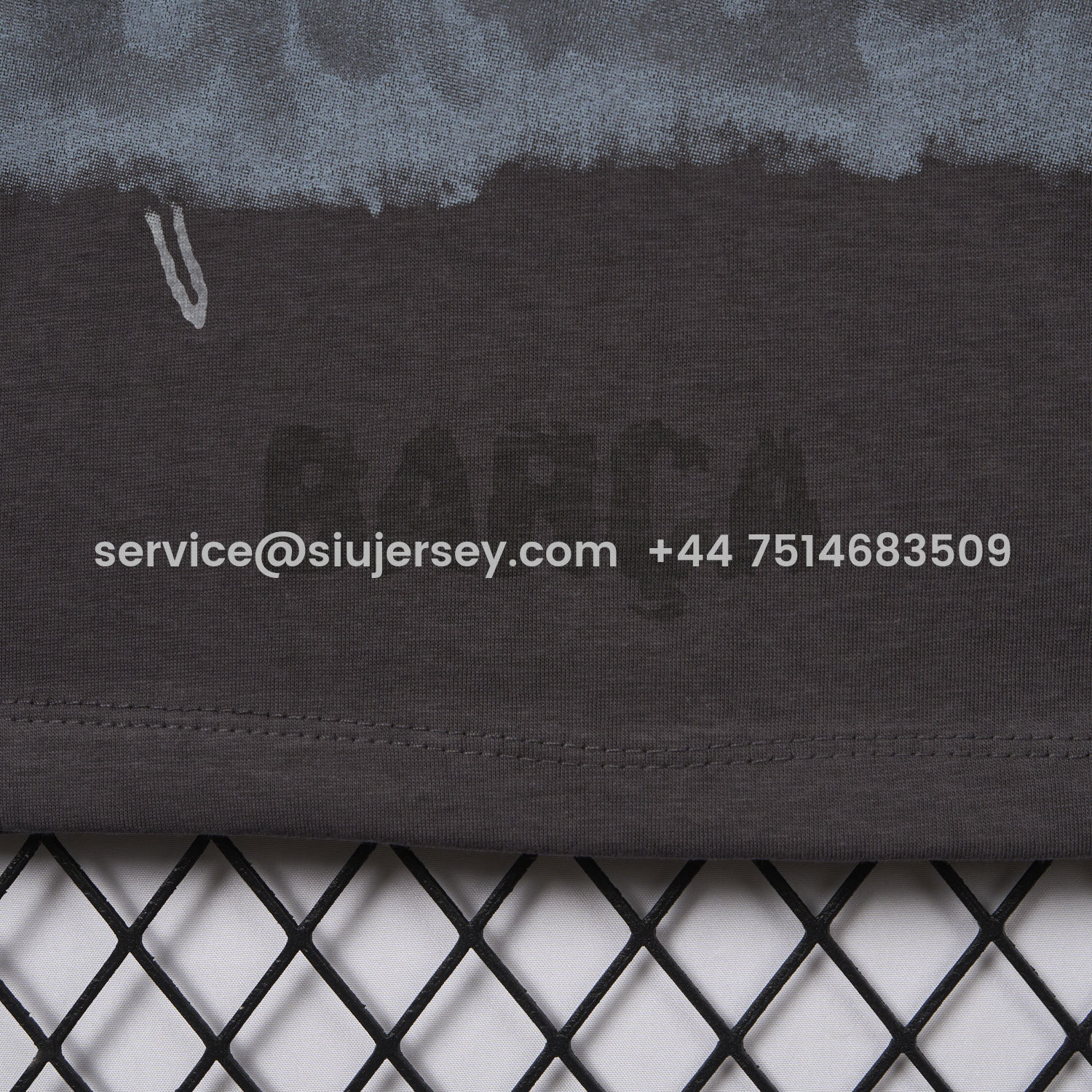 SIUjerseys-Barcelona x Travis Scott 24-25 Football Eagle Pattern Dark Grey T-shirt