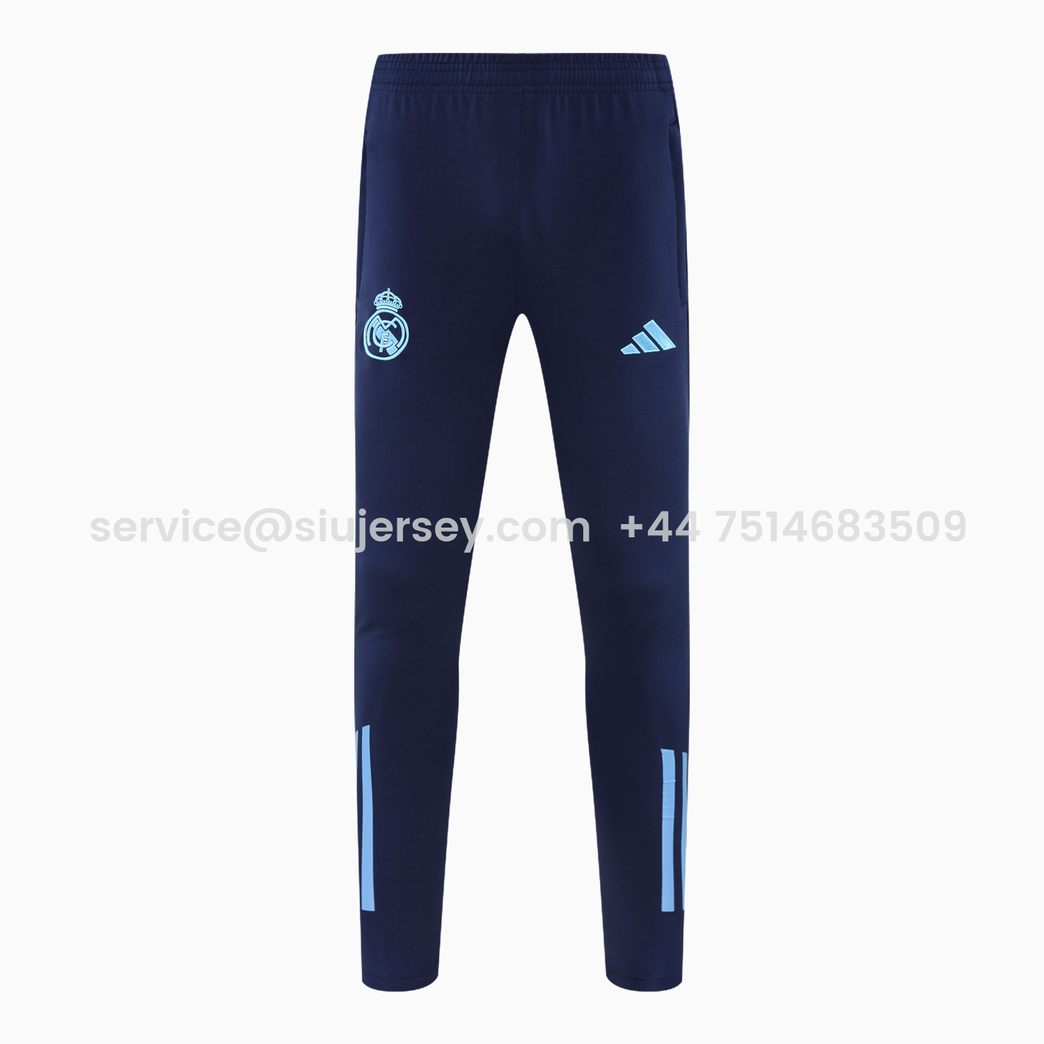 SIUjerseys-Real Madrid 25-26 Training Hoodie Set - Blue Hoodie and Deep Blue Pants