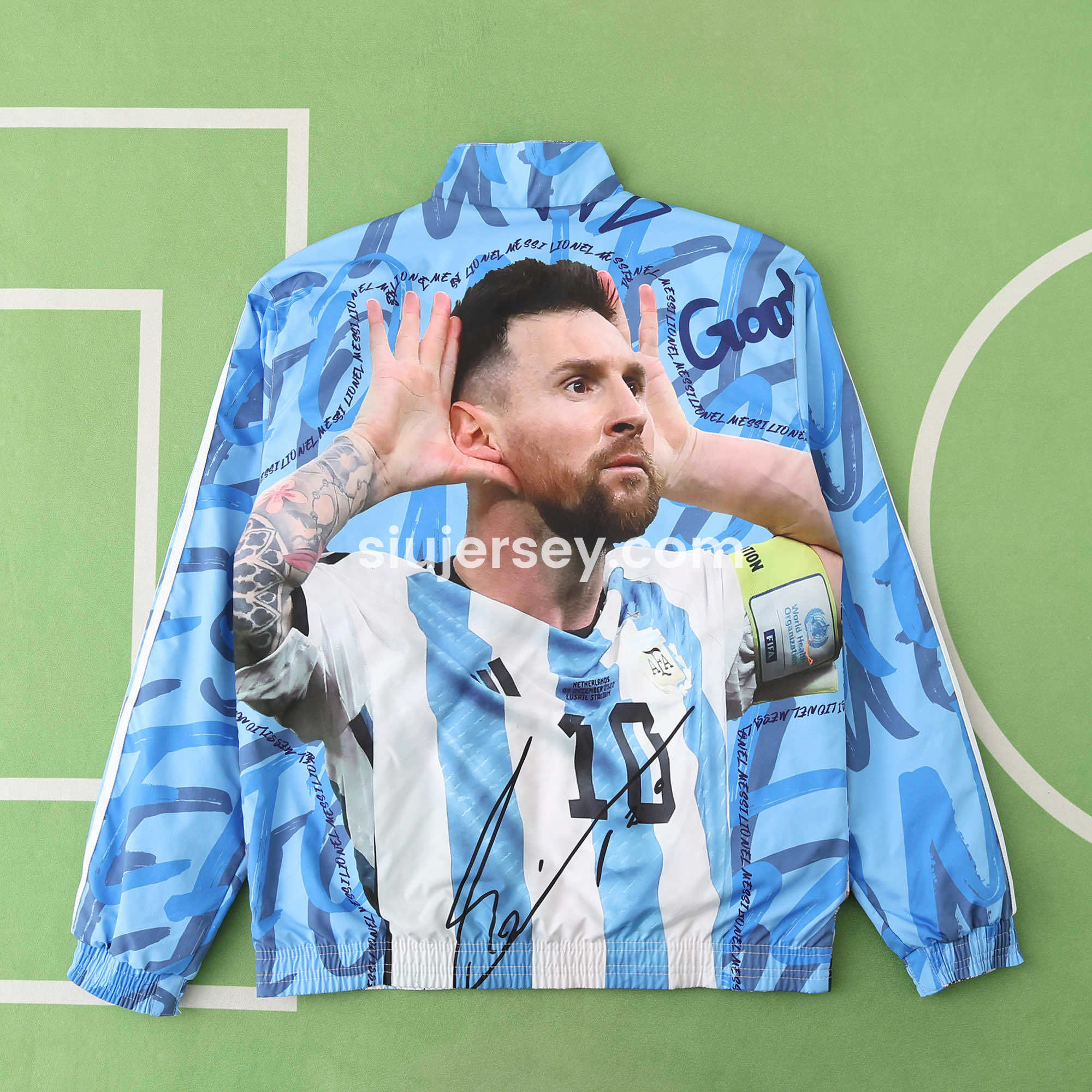 SIUjerseys-Argentina 24-25 Blue Double Sided Reversible Windbreaker - 2024 Copa America Championship