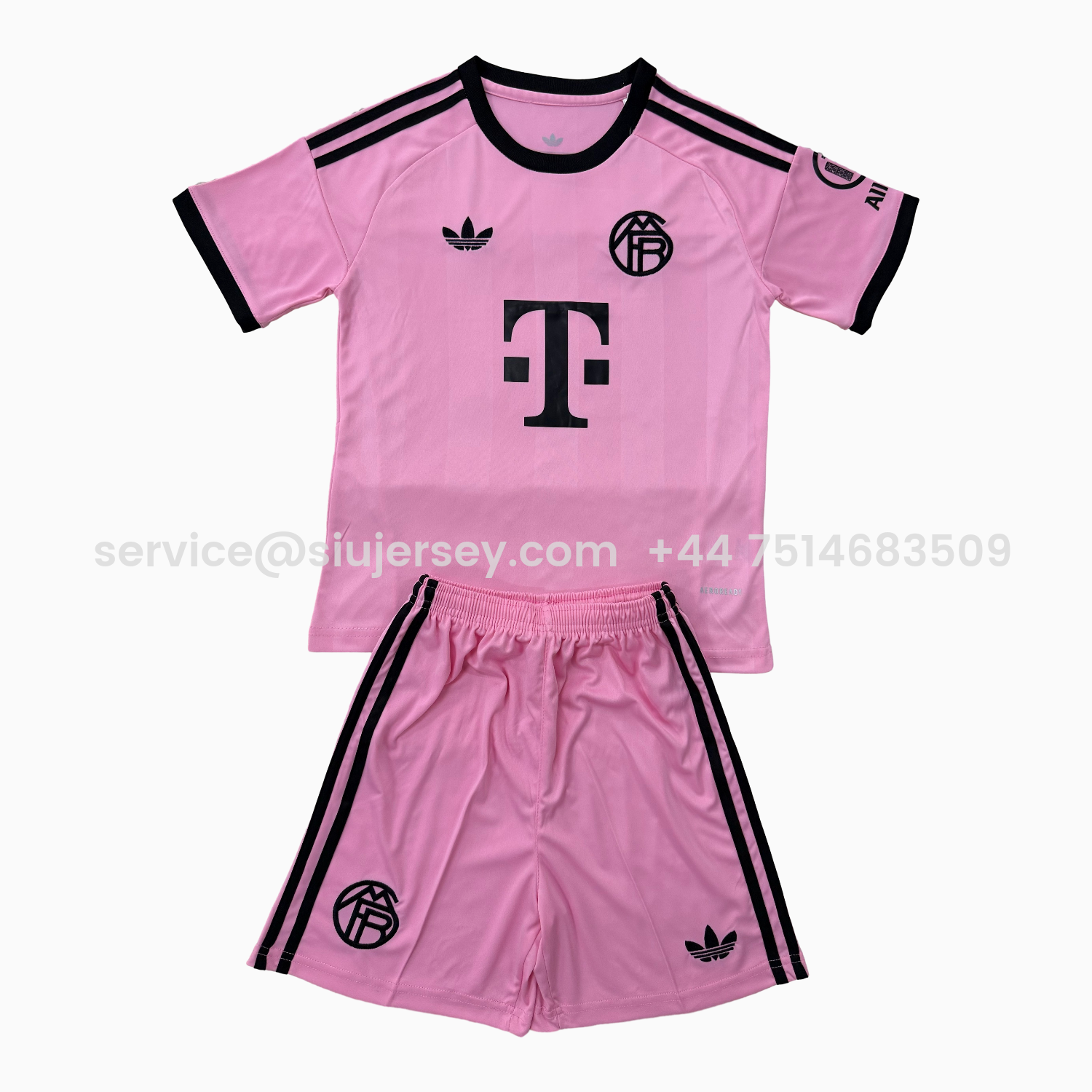 SIUjerseys-Bayern Munich 25-26 Pink Goalkeeper Men's Adult Jersey Set - Fans Version