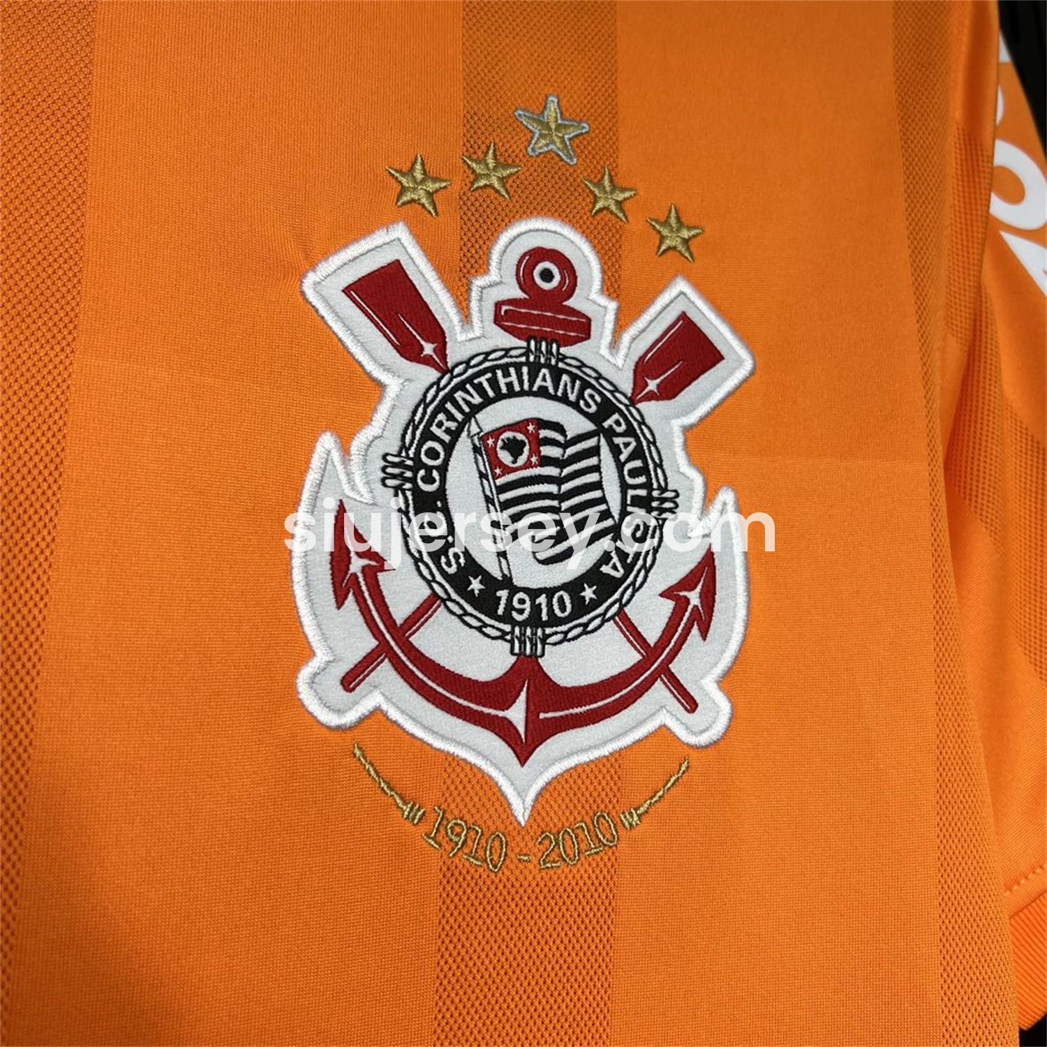 SIUjerseys-Retro Corinthians 2010 Orange Goalkeeper Jersey