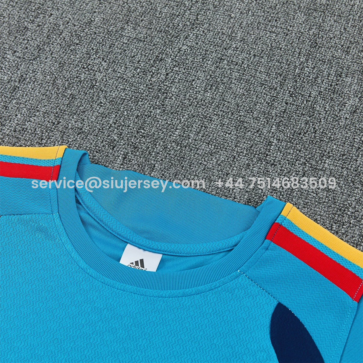 SIUjerseys-Spain 2026 Vest Training Set - Lake Blue Vest and Dark Blue Shorts