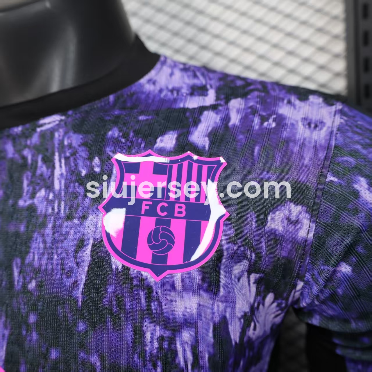 SIUjerseys-Barcelona 25-26 Purple Rock Pattern Jersey - Player Version