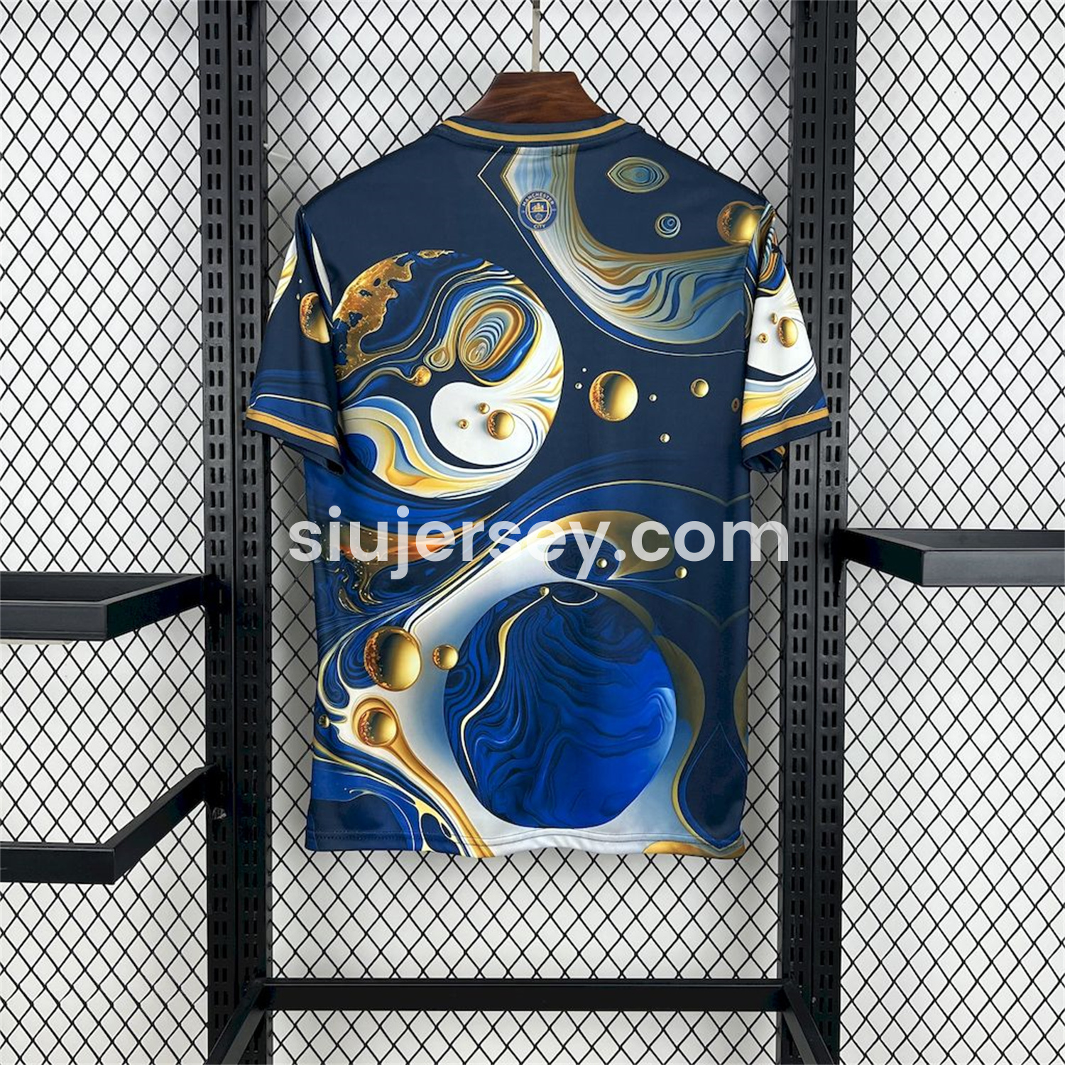 SIUjerseys-Manchester City 25-26 Blue Golden Fan-designed Special Edition Jersey - Fans Version