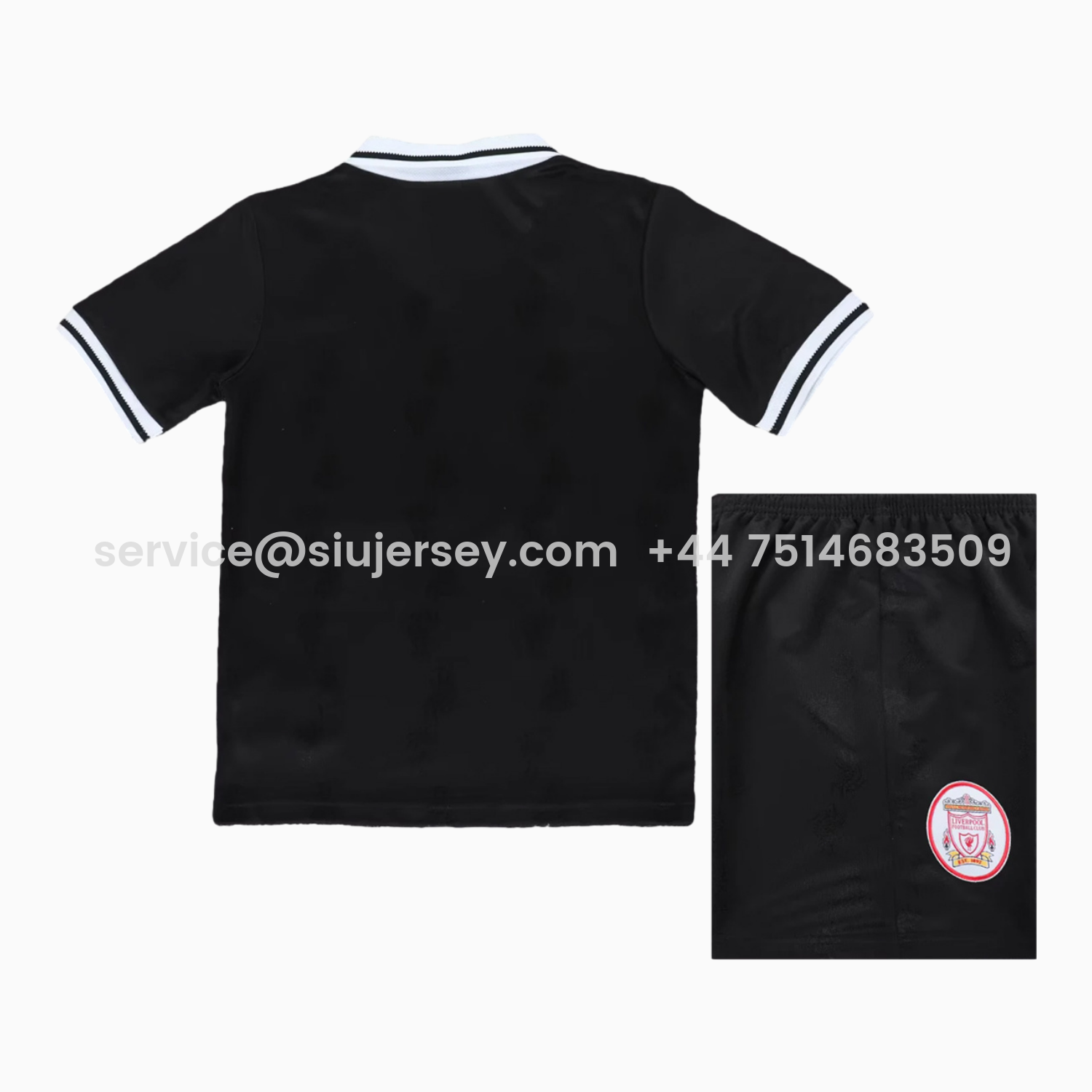 SIUjerseys-Retro Liver.pool 1996-97 Black Special Kids Kit