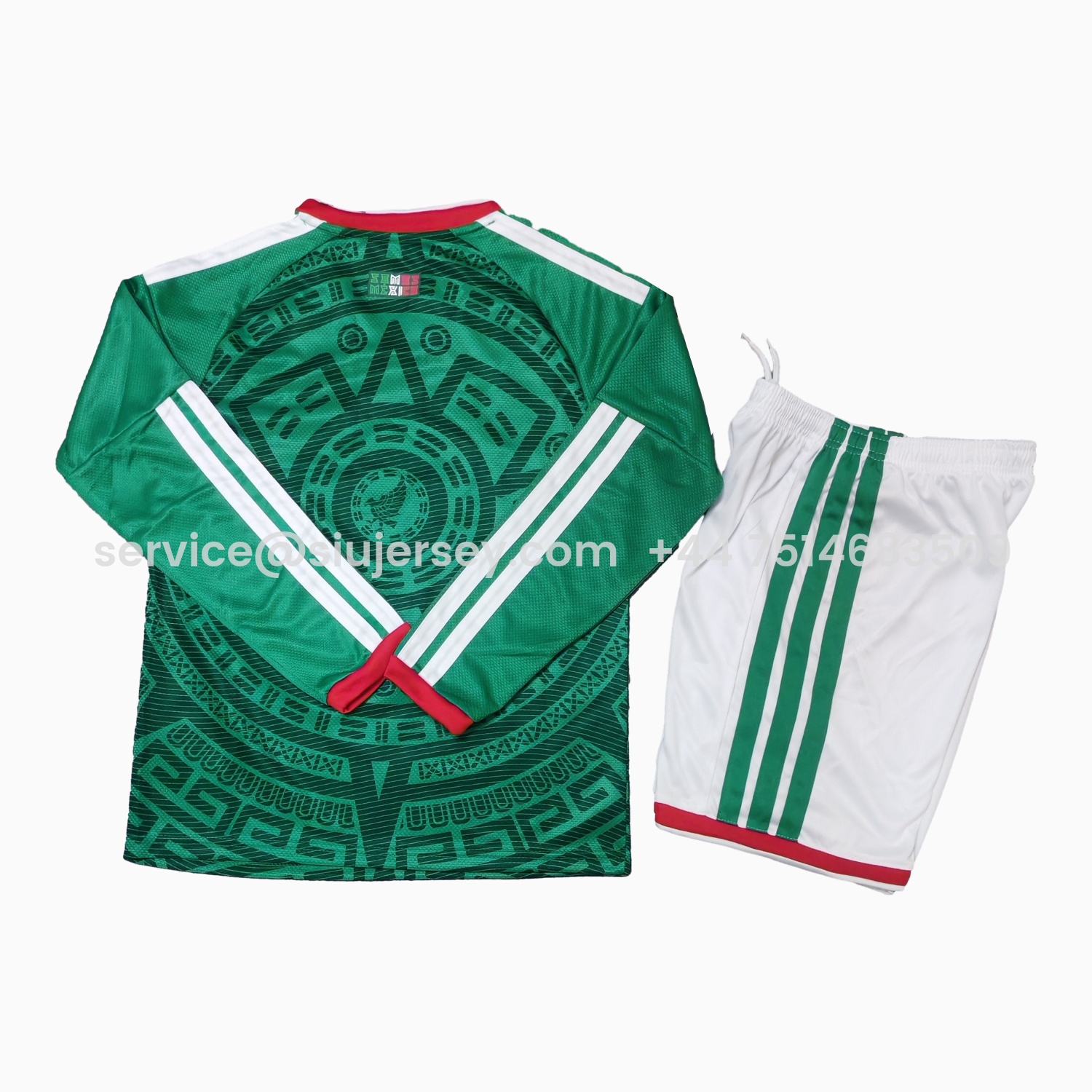 SIUjerseys-Mexico 2026 Home Long Sleeves Kids Kit