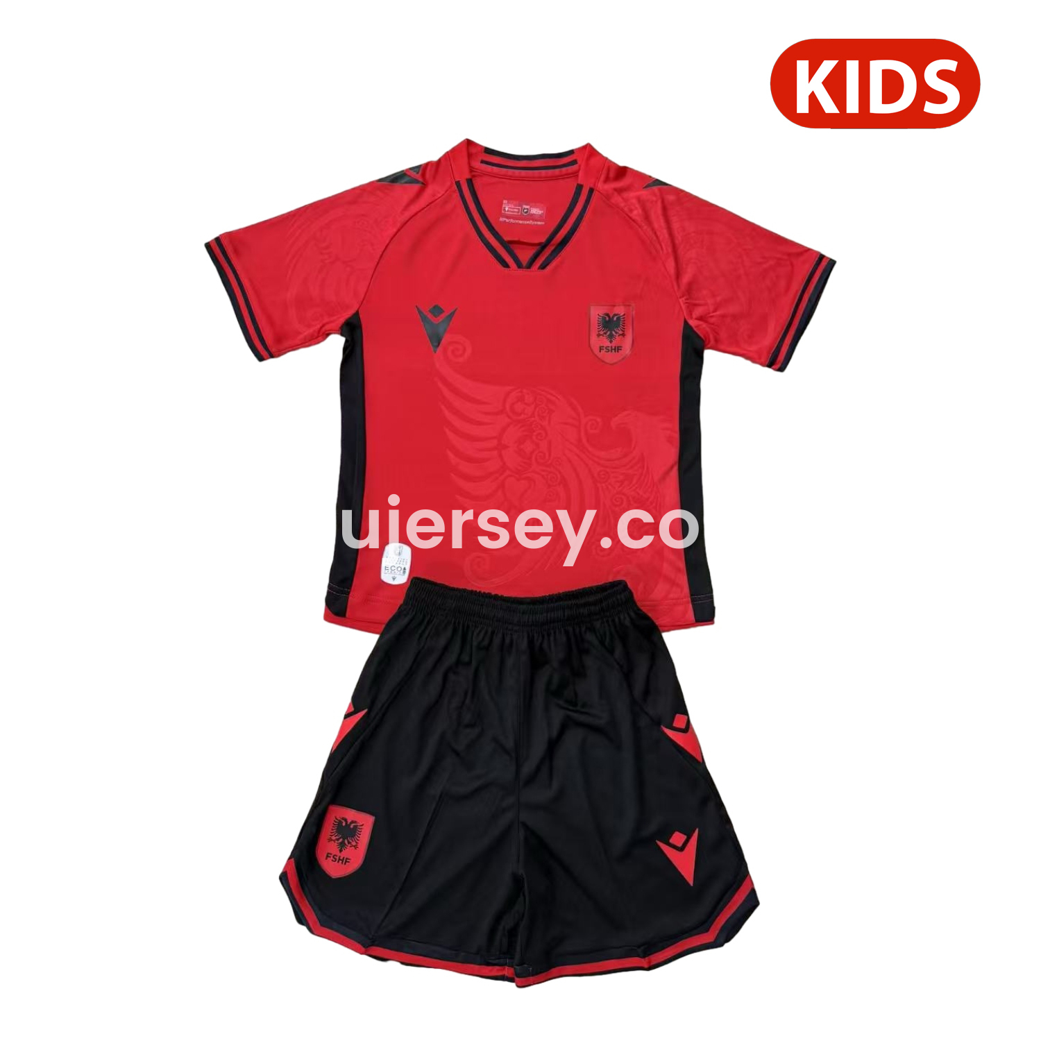 SIUjerseys-Albania 25-26 Home Kids Kit
