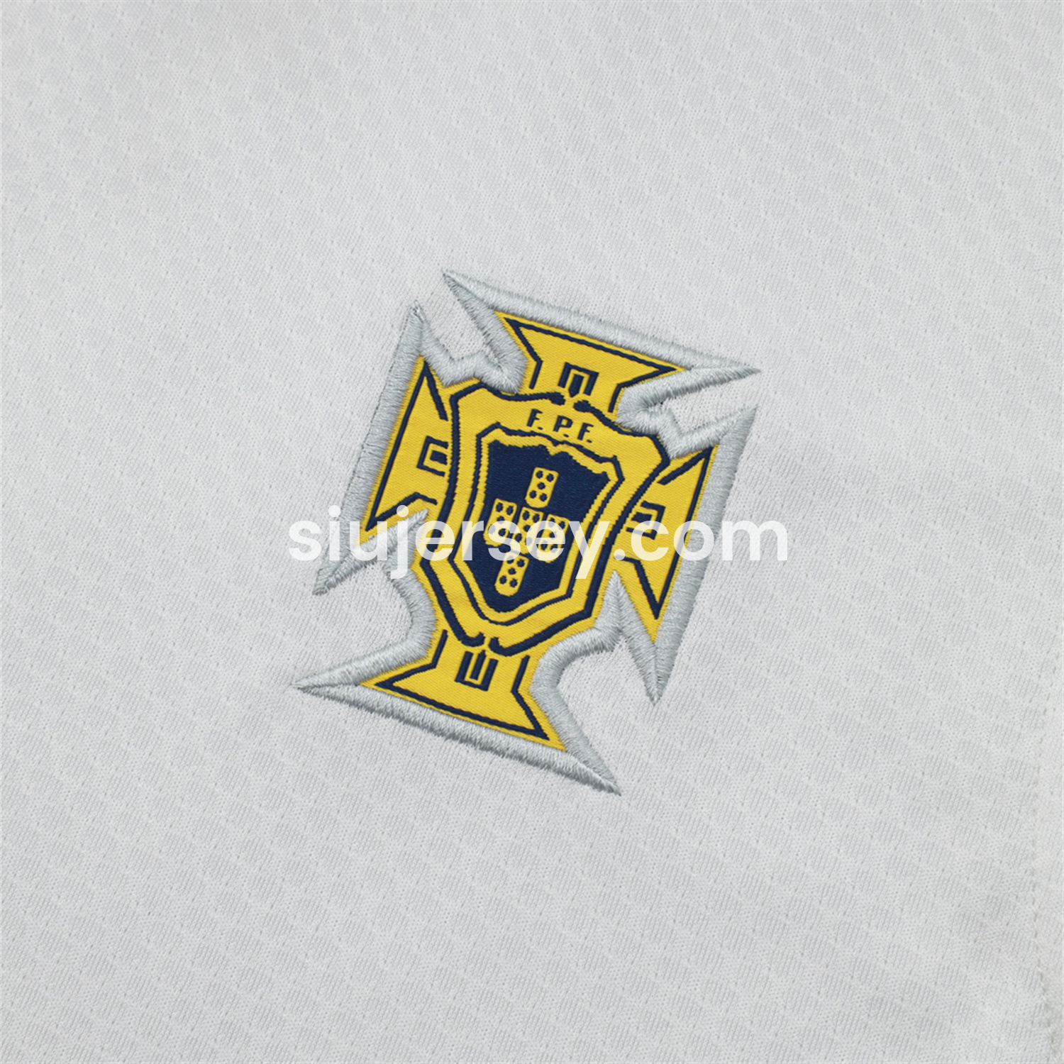 SIUjerseys-Portugal 25-26 Vest Training Set - Off White Top and Deep Blue Shorts